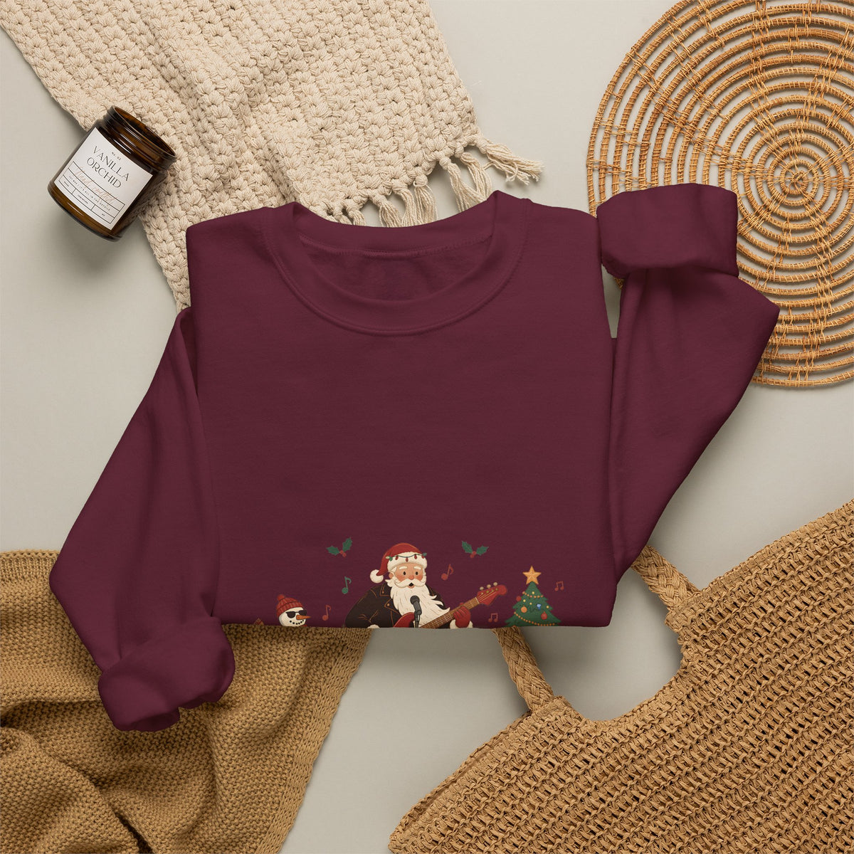 Funny Christmas Sweatshirt – "The Jingle Rockers" Holiday Band Crewneck