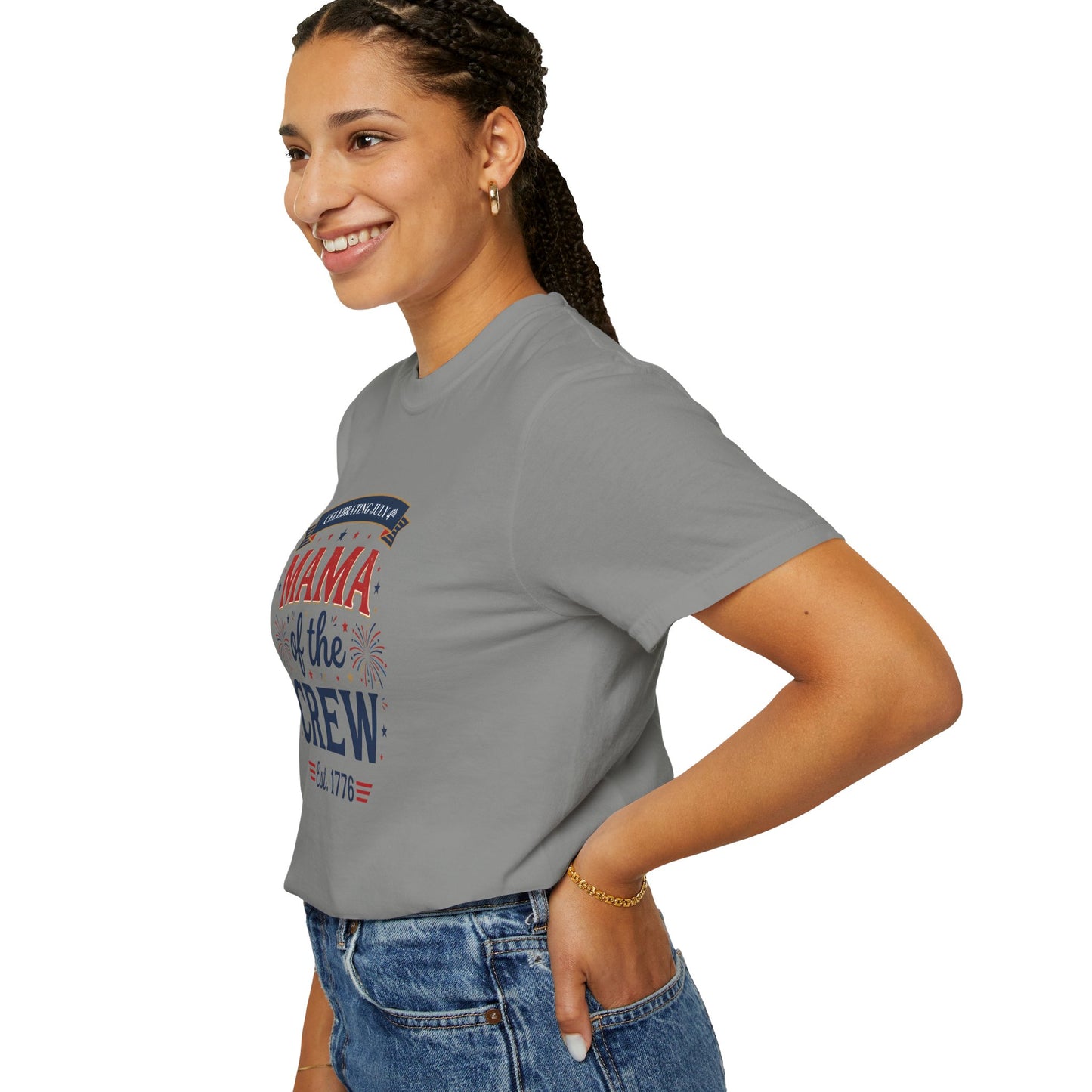 Mama of the Crew T-Shirt — Patriotic 4th of July Tee, Independence Day Shirt