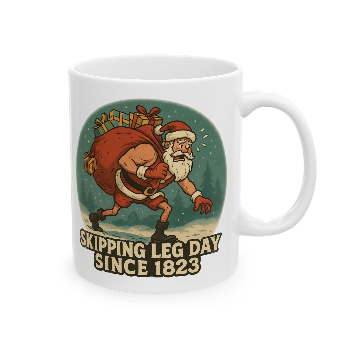 Festive Ceramic Mug for Holiday Cheer, Perfect for Christmas Gifts, Coffee Lovers, Fun Holiday Decor