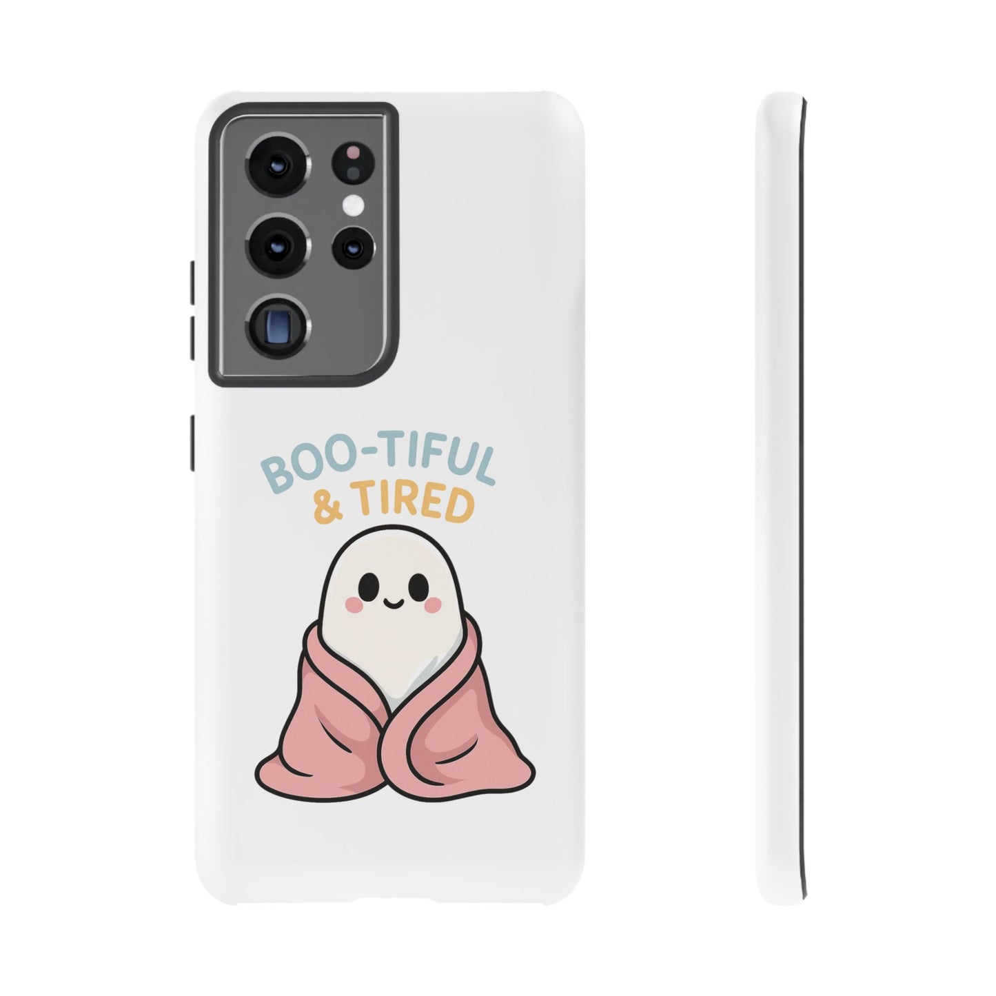 Boo-tiful & Tired Phone Case, Halloween-Themed Design