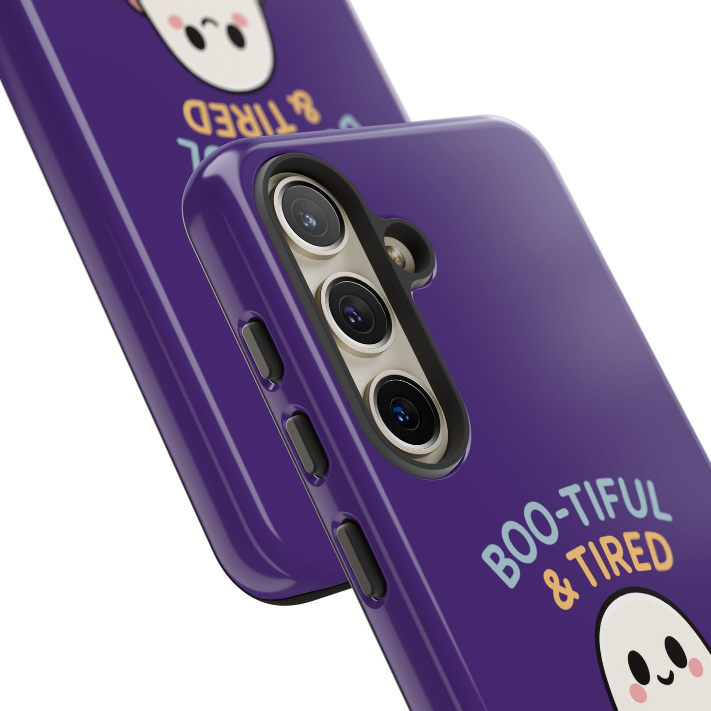 Boo-Tiful & Tired Phone Case, Halloween-Themed Design