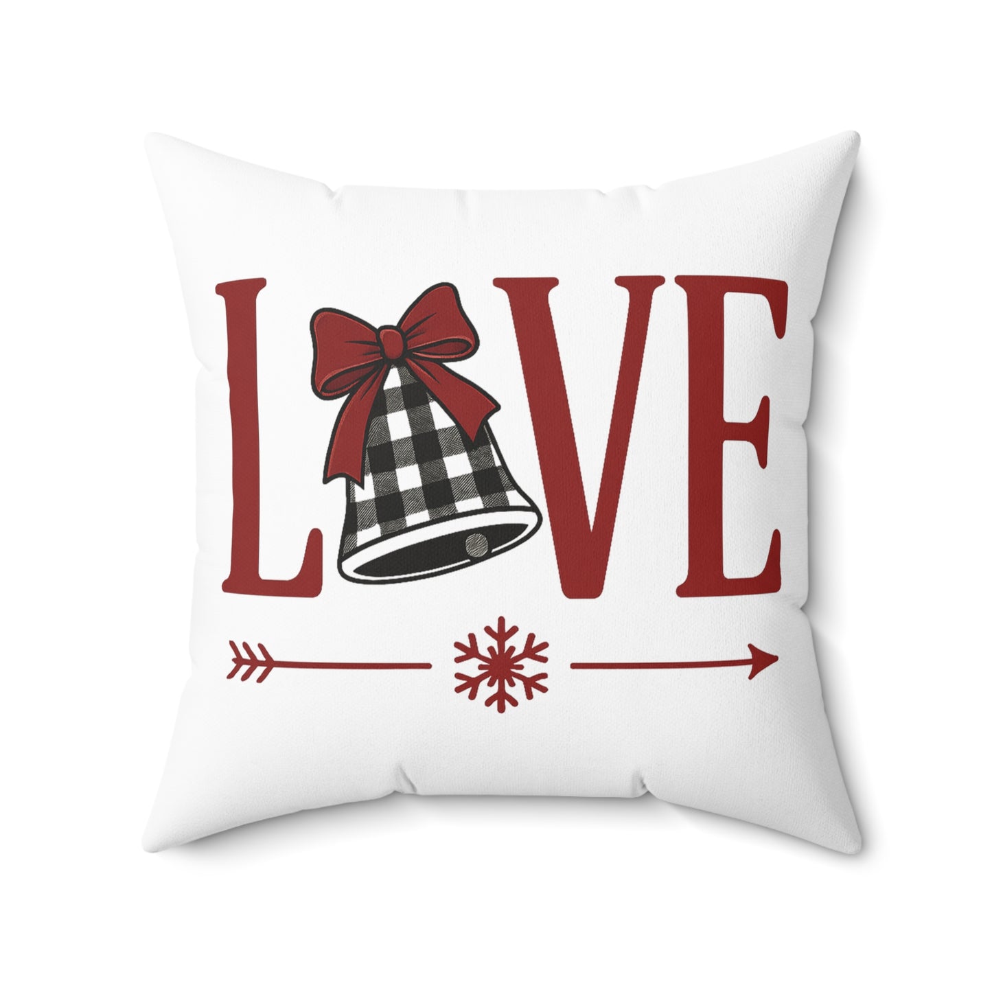 'Love' Holiday Throw Pillow - Christmas Decor Gift