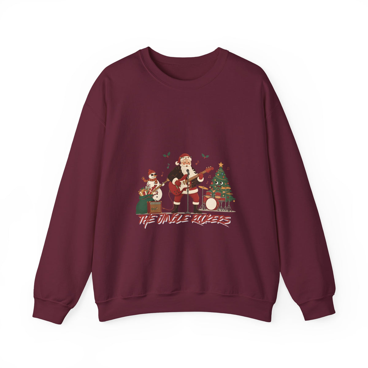 Funny Christmas Sweatshirt – "The Jingle Rockers" Holiday Band Crewneck