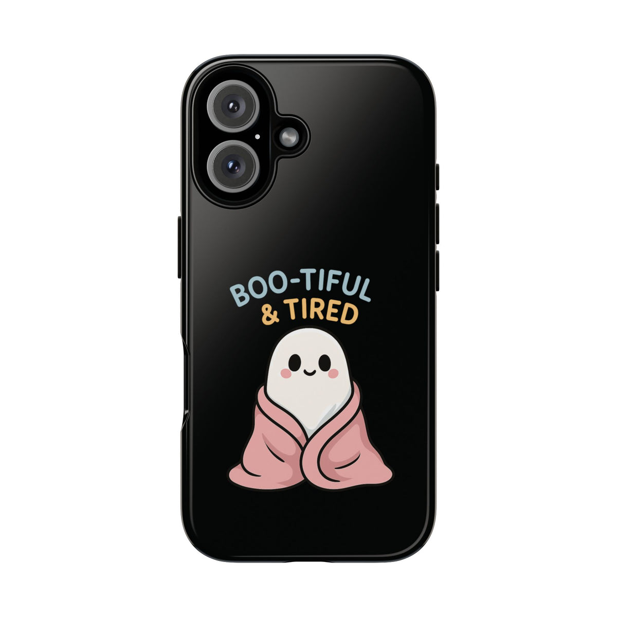 Boo-tiful & Tired Phone Case, Halloween-Themed Design