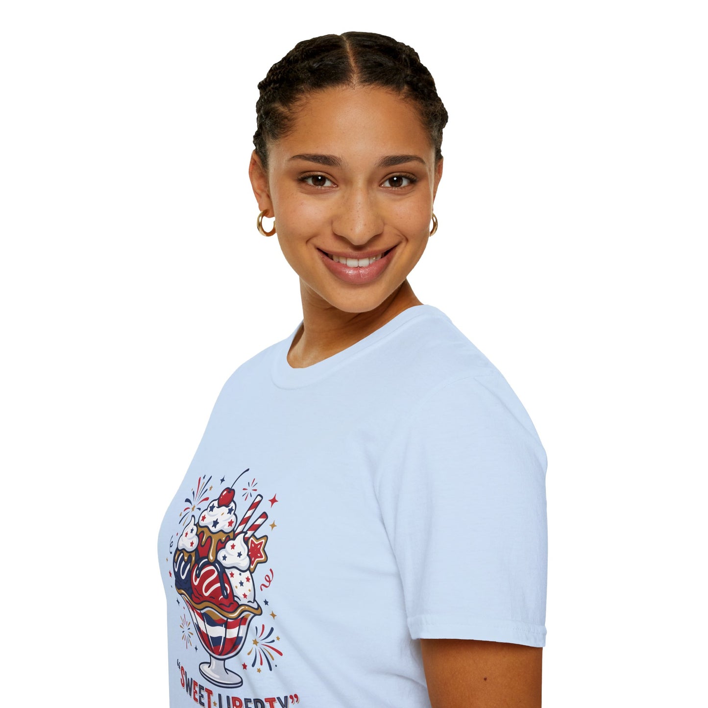 Sweet Liberty Ice Cream T-Shirt — Patriotic 4th of July Sundae Tee