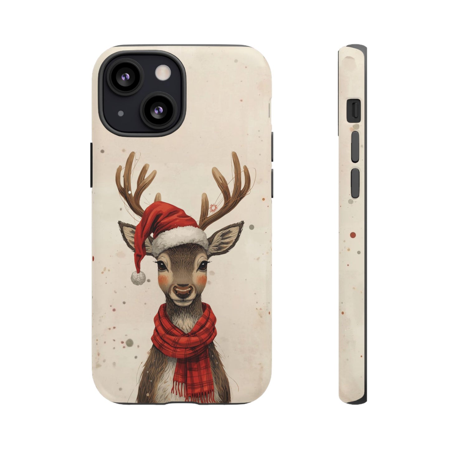 Christmas Reindeer Phone Case, Dual Layer Phone Case for Iphone 17, 16, 15, 14, 13, 12, 11