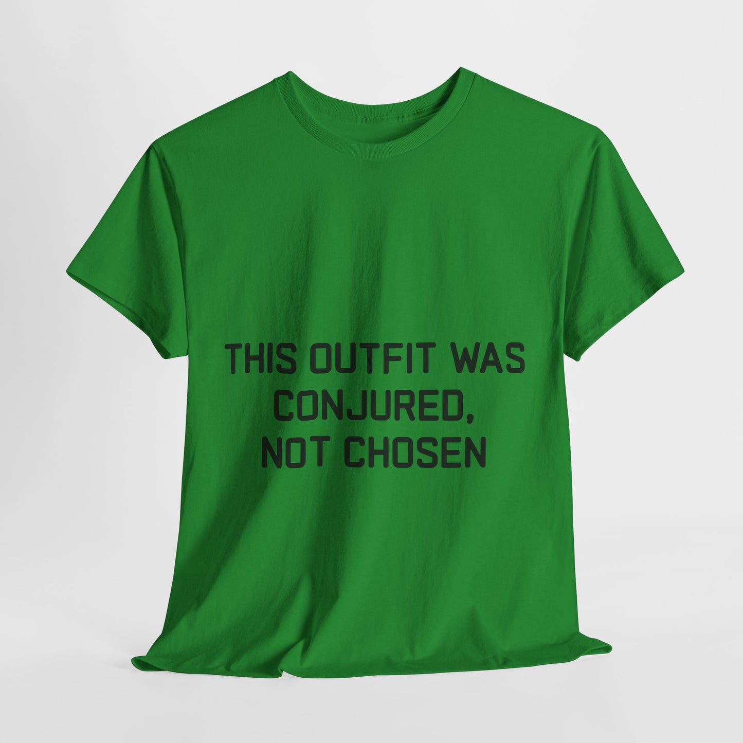Unisex Heavy Cotton Tee - 'This Outfit Was Conjured, Not Chosen' - Funny Halloween T-shirt