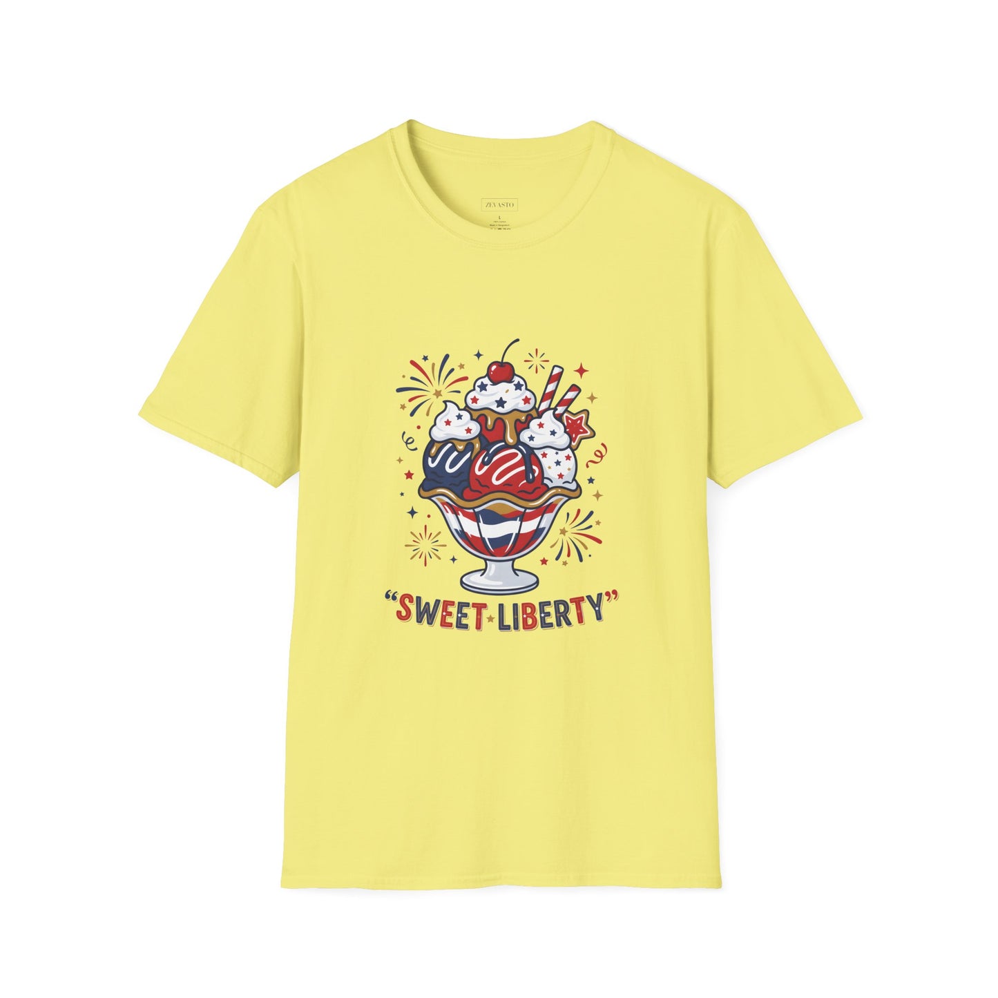 Sweet Liberty Ice Cream T-Shirt — Patriotic 4th of July Sundae Tee