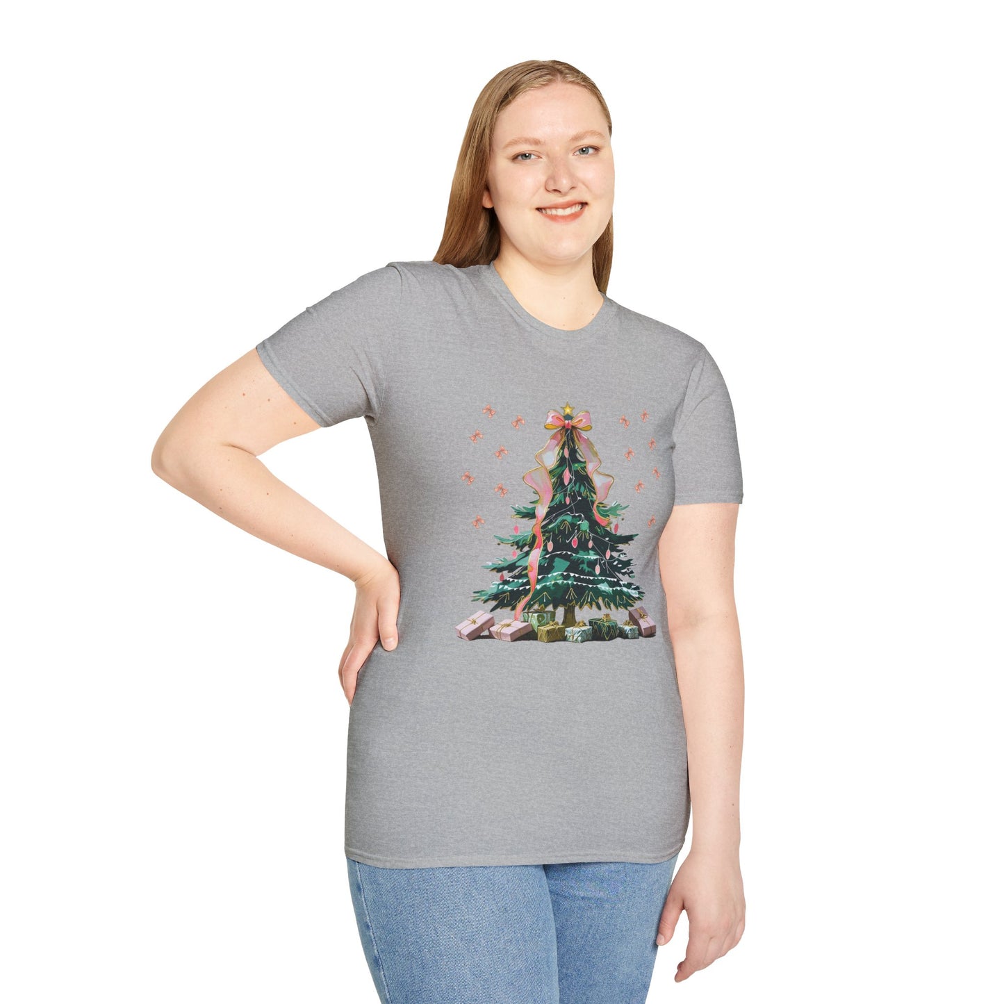 Christmas Tree Unisex Softstyle T-Shirt | Holiday Outfit, Festive Apparel