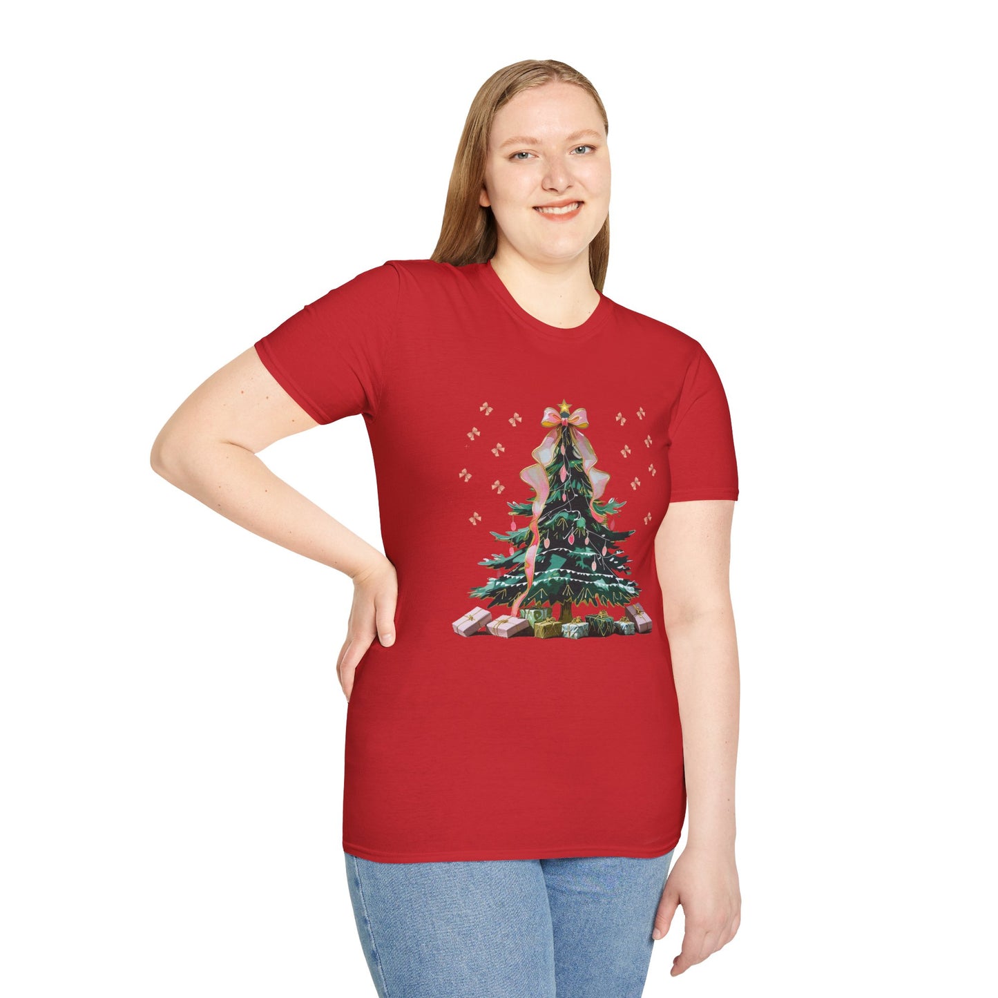 Christmas Tree Unisex Softstyle T-Shirt | Holiday Outfit, Festive Apparel