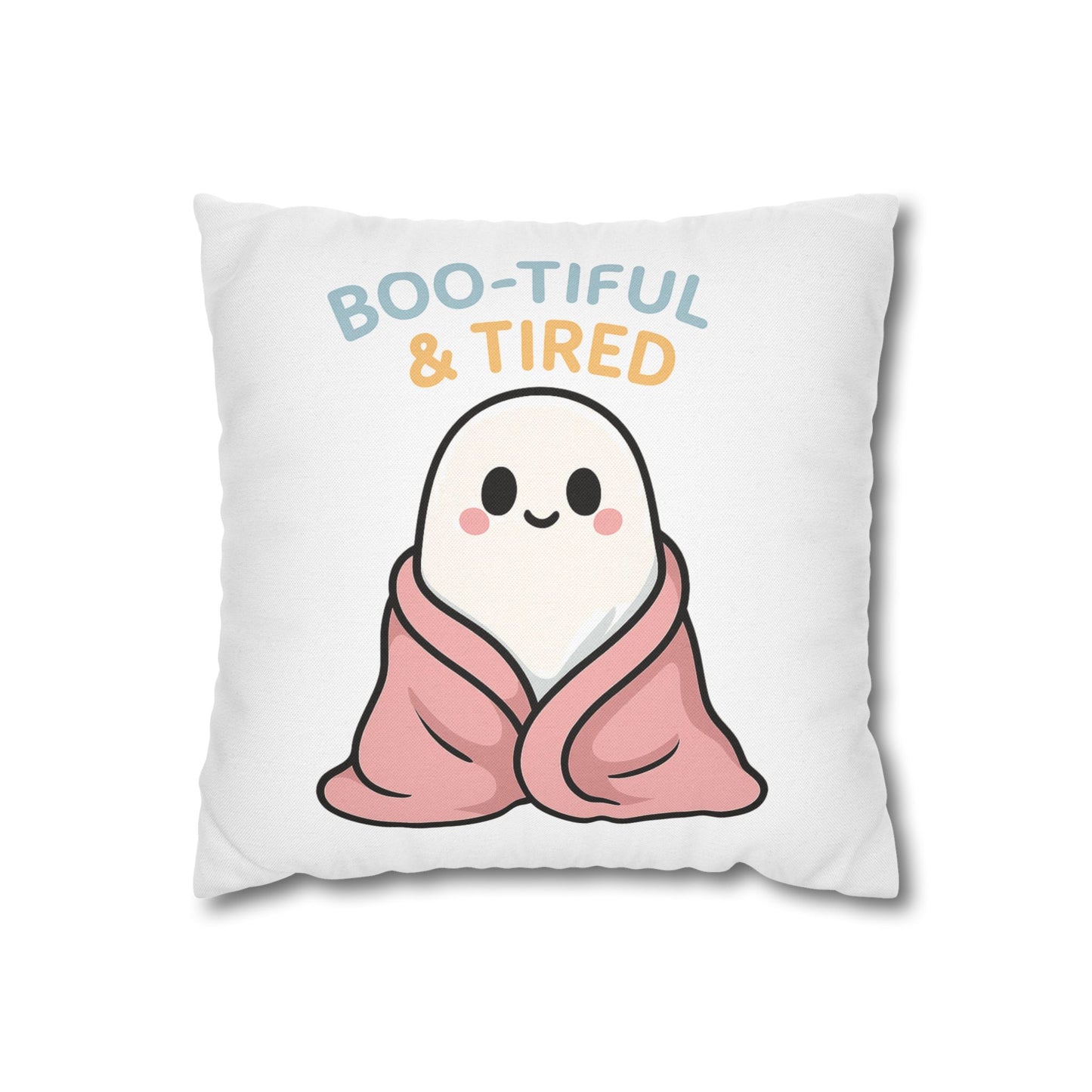 Boo-tiful & Tired Ghost Pillowcase, Halloween Home Decor