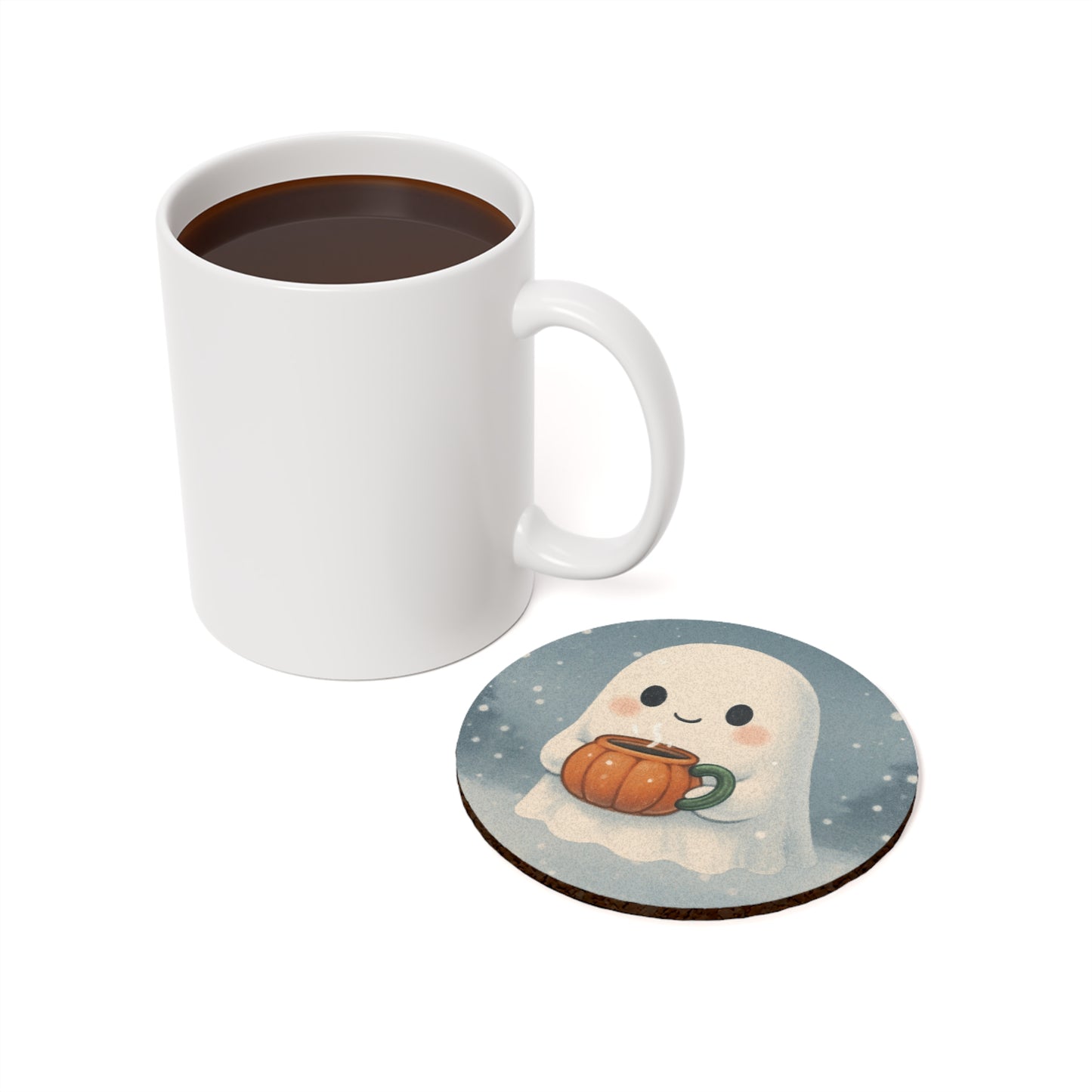 Cute Ghost Coasters, Halloween Accessories