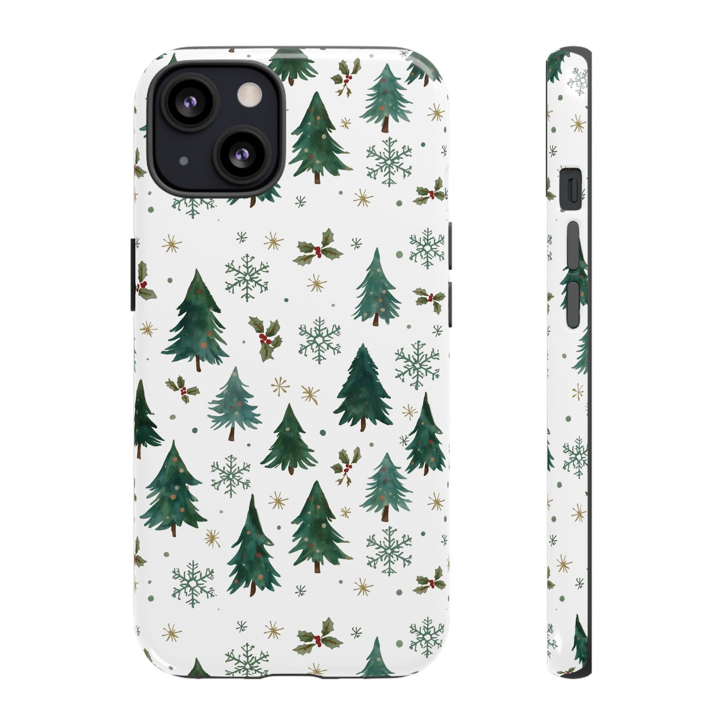 Winter Forest Phone Case, Christmas-Themed Dual Layer Phone Case for Iphone 17, 16, 15 & Samsung
