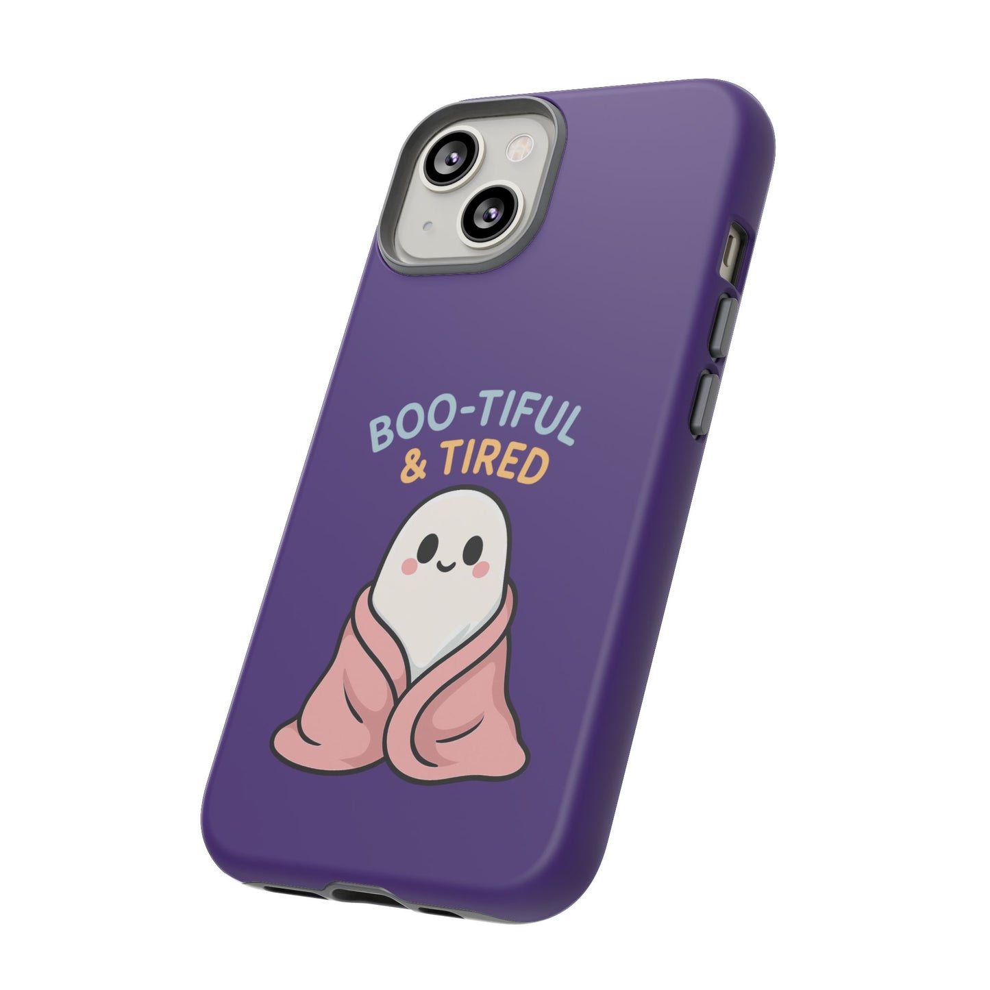 Boo-Tiful & Tired Phone Case, Halloween-Themed Design