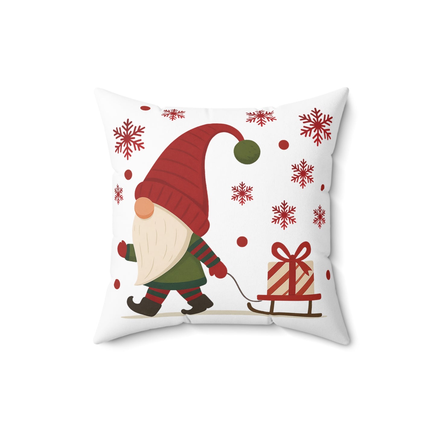 Christmas Gnome Throw Pillow — Cute Nordic Holiday Accent