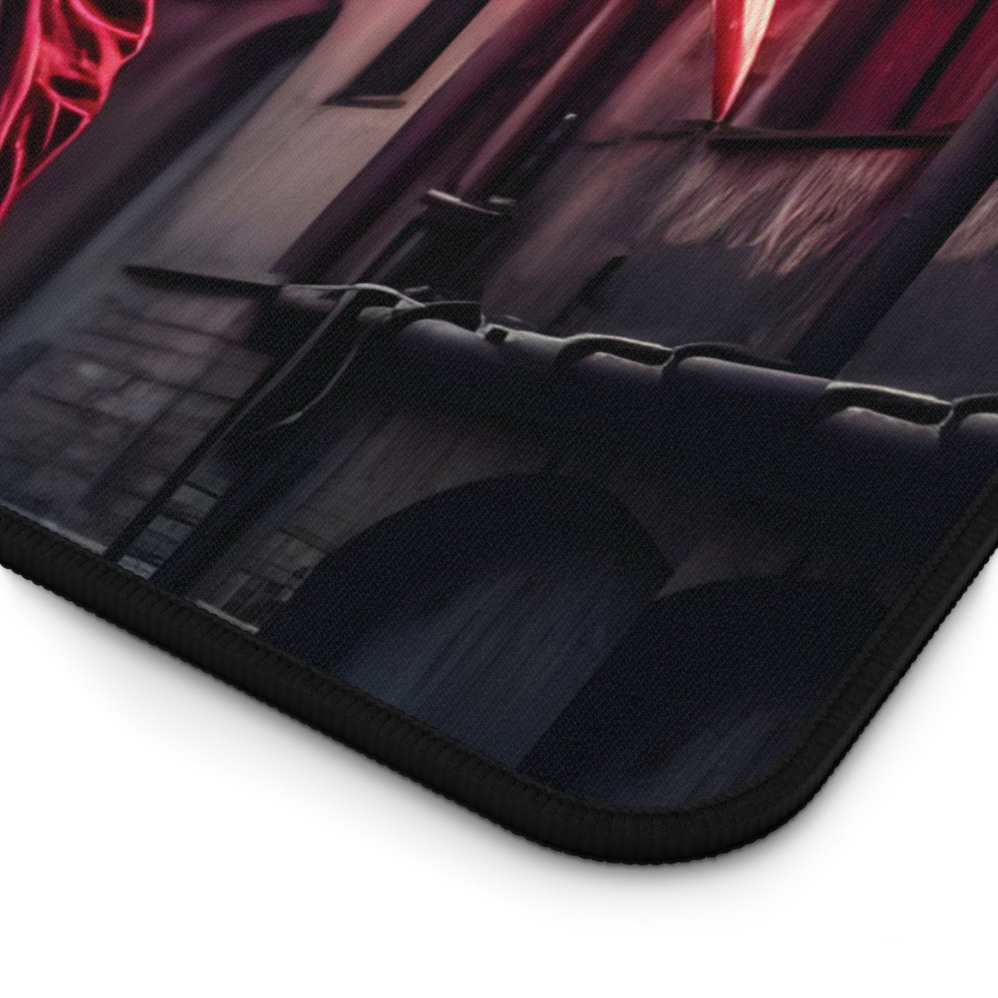 Gothic Grim Reaper Desk Mat, Unique Office Decor, Gaming Mouse Pad, Halloween Gift, Dark Aesthetic Home Office