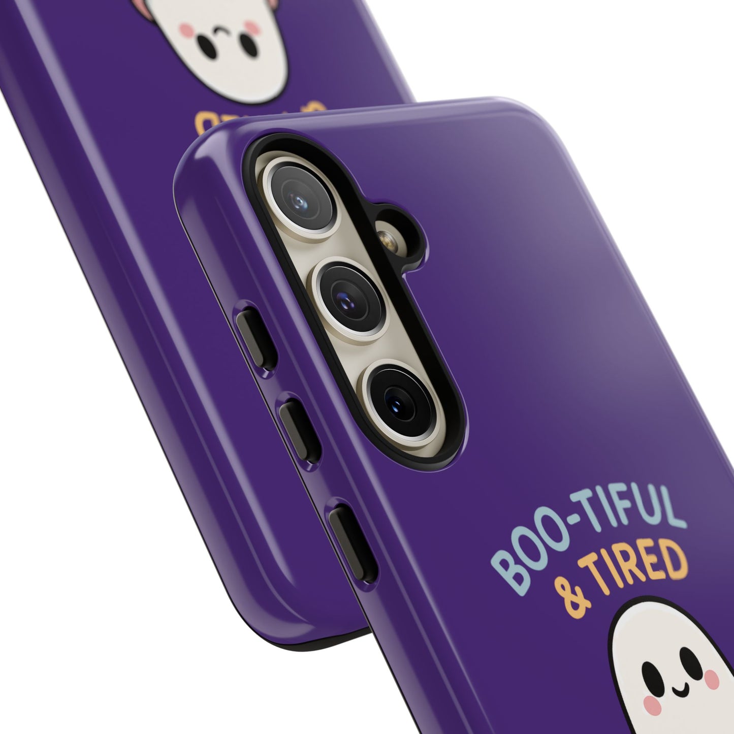 Boo-Tiful & Tired Phone Case, Halloween-Themed Design