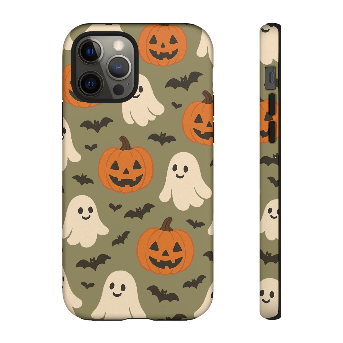 Halloween Phone Case with Ghosts and Pumpkins, Cute Fall Phone Cover, Spooky Season Accessory, Halloween Gift