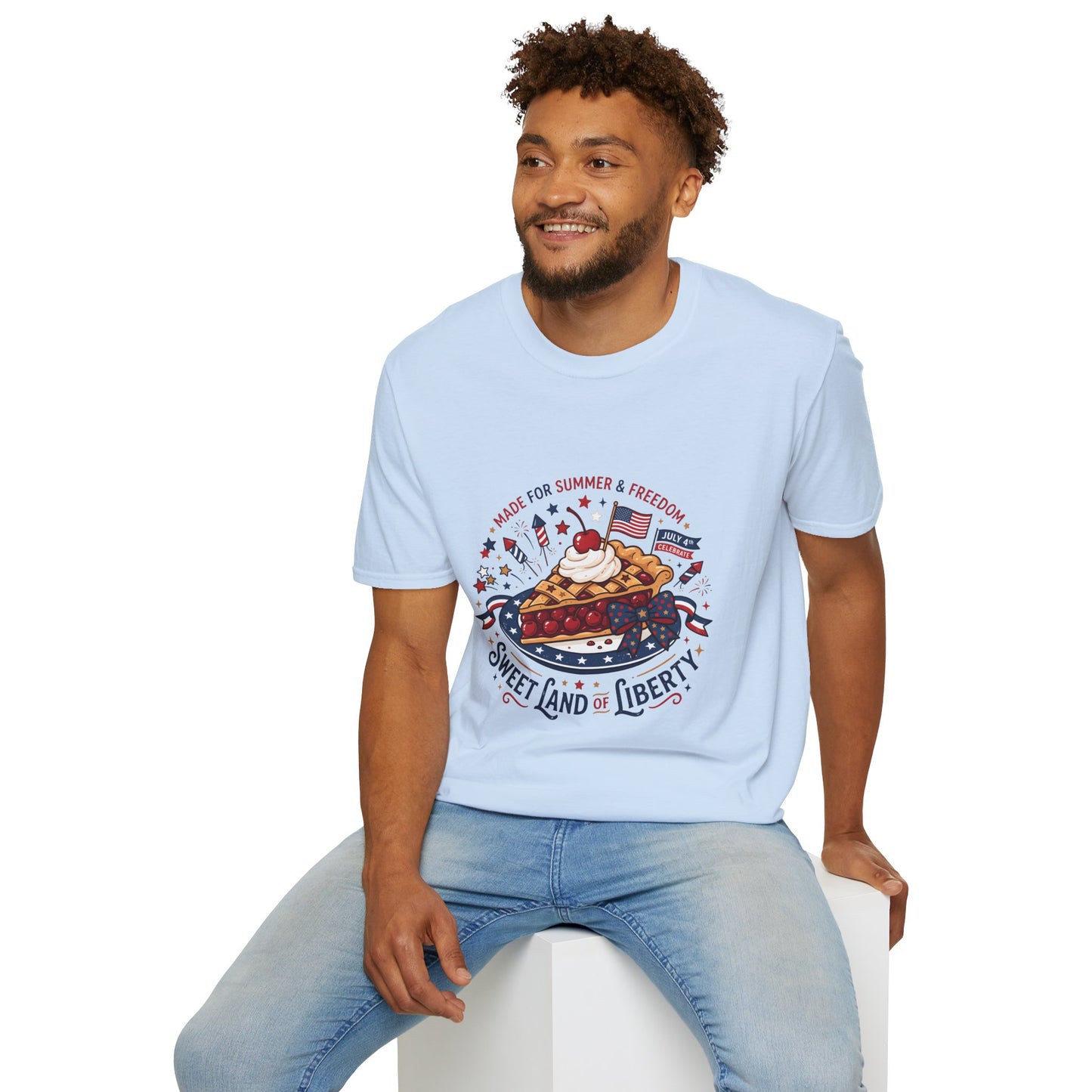 Sweet Land of Liberty Pie T-Shirt — Patriotic 4th of July Dessert Graphic Tee