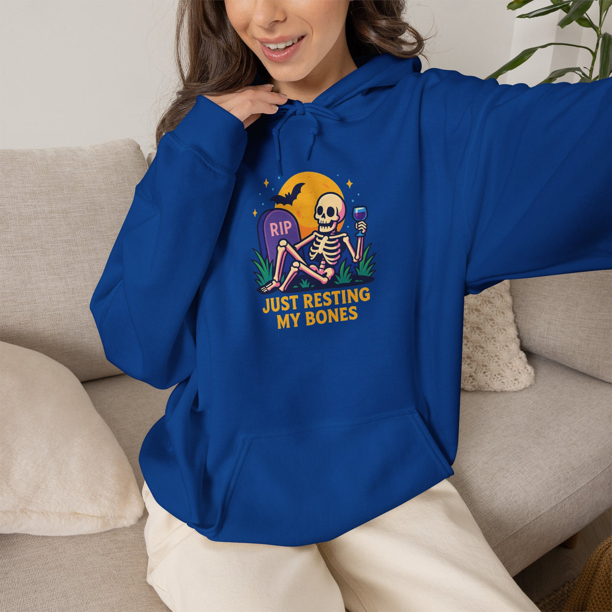 Halloween Skeleton Hoodie, Cozy Unisex Sweatshirt