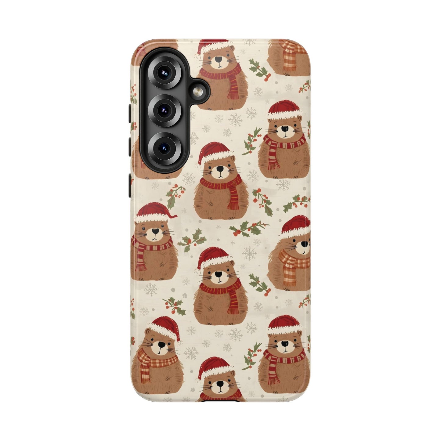 Christmas Phone Case, Cute Capybara Phone Case for Iphone 17, 16, 15, 14, 13, 12, 11 & Samsung