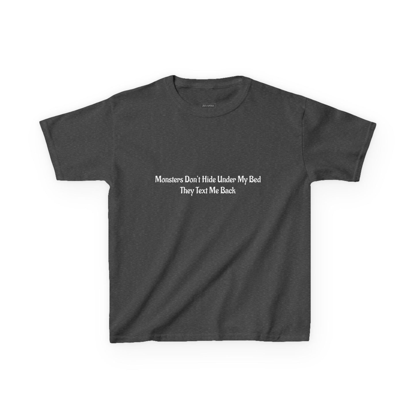 Funny Kids Monster Tee, Kids Heavy Cotton Shirt, Halloween T-Shirt