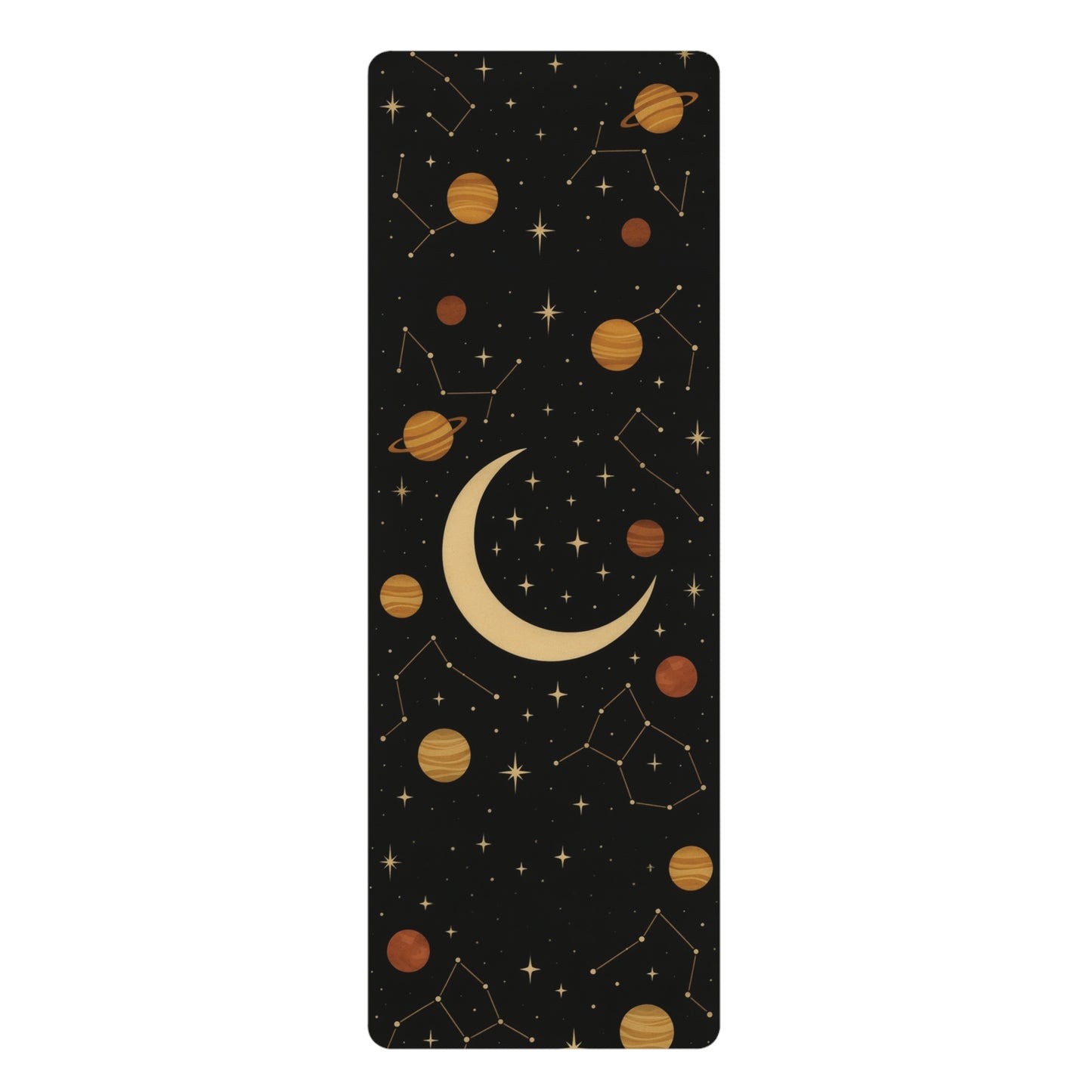 Celestial Rubber Yoga Mat - Starry Night Design, Meditation Mat