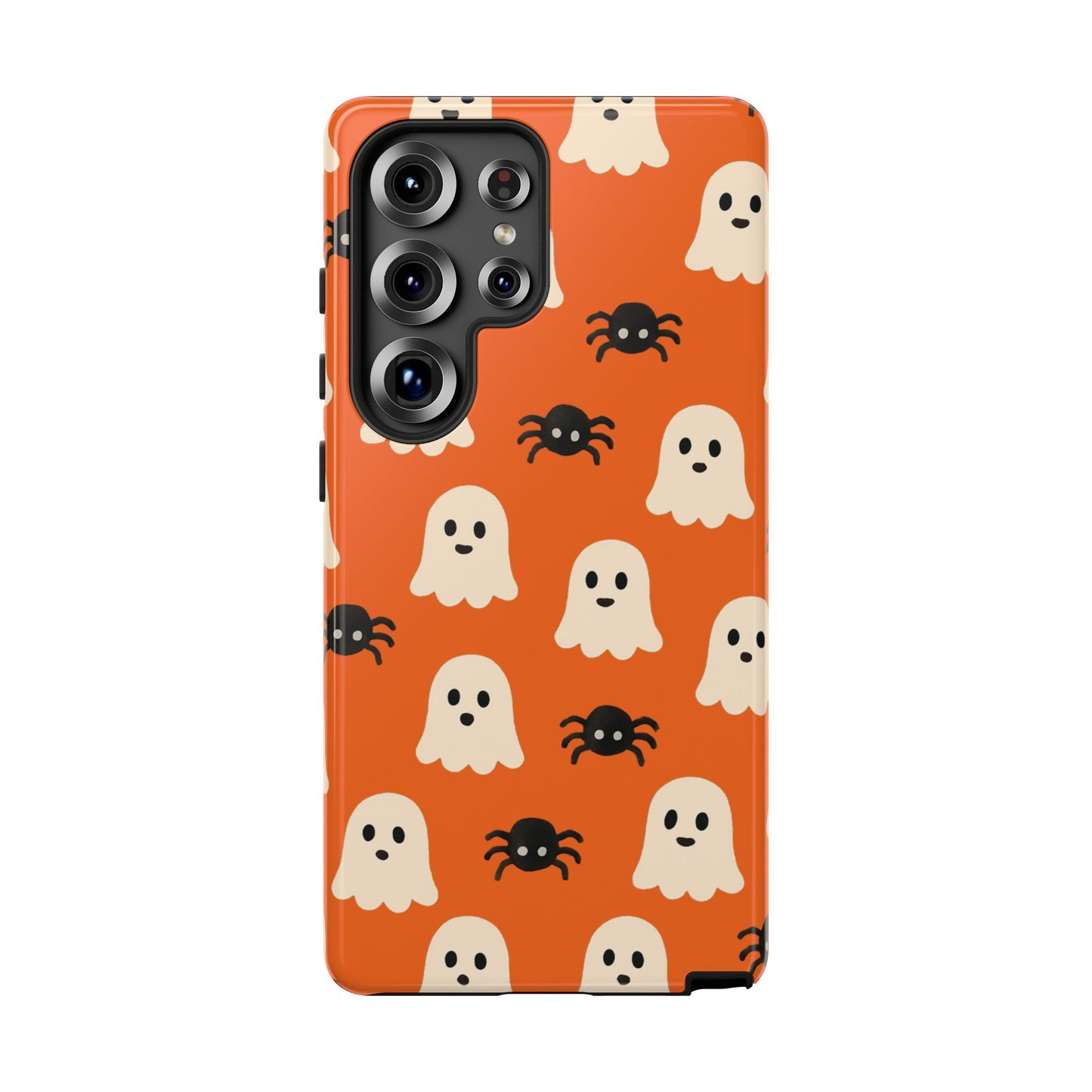 Cute Halloween Phone Case with Ghosts and Spiders, Spooky Gift, Fall Accessory, Unique Halloween Decor, Mobile Protection