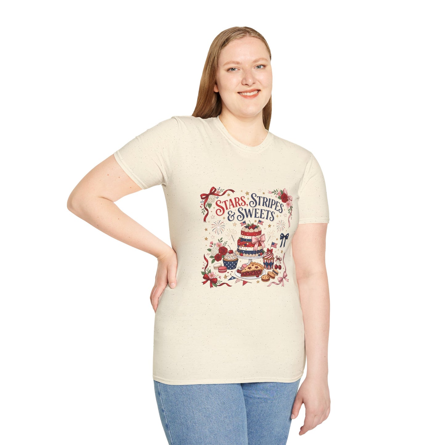 Stars, Stripes & Sweets T-Shirt — Patriotic 4th of July Dessert Graphic Tee