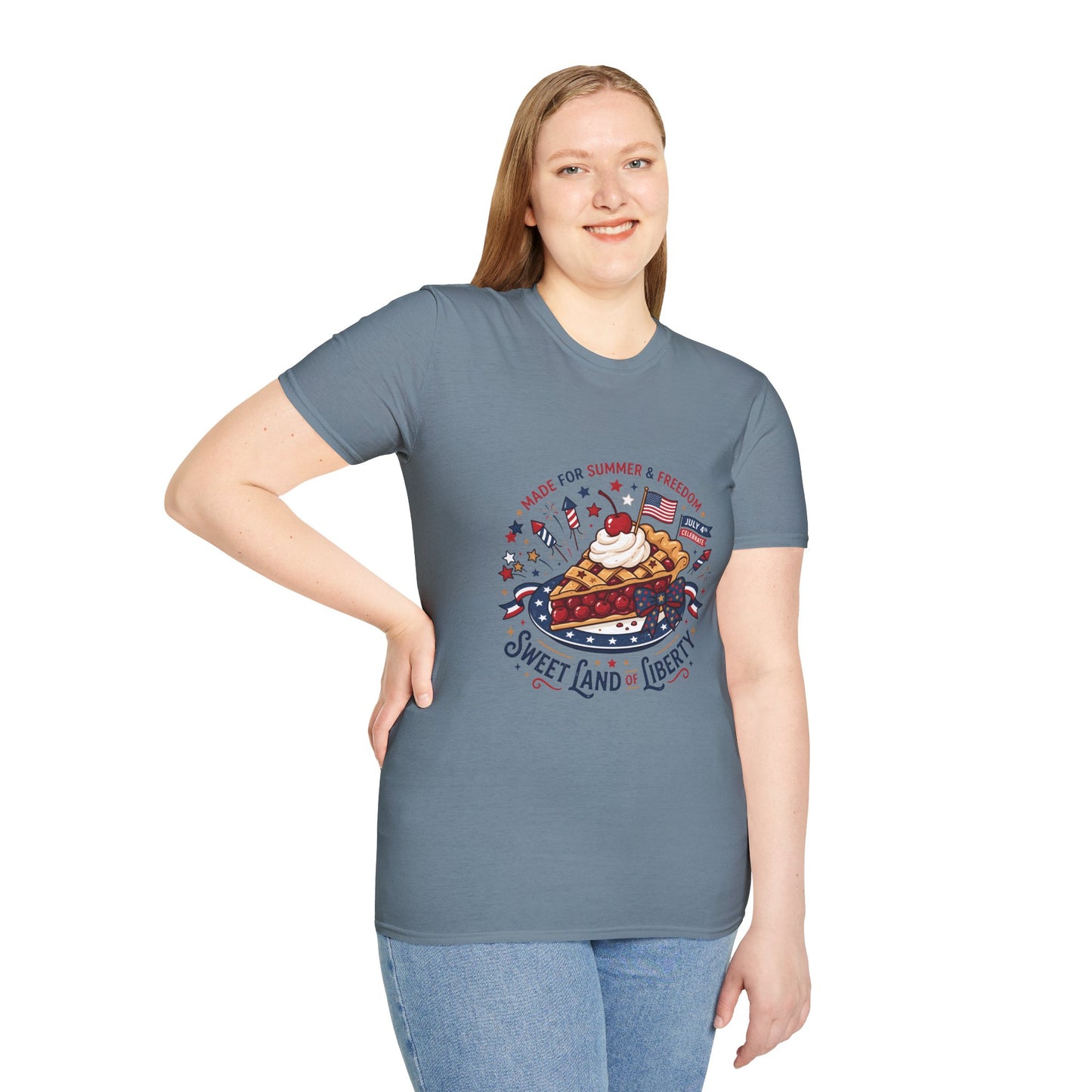 Sweet Land of Liberty Pie T-Shirt — Patriotic 4th of July Dessert Graphic Tee