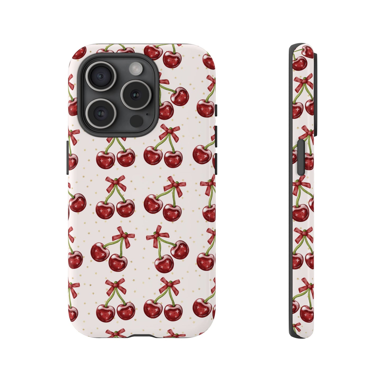 Cherry Pattern Phone Case — Cute Red Cherry Protective Phone Cover