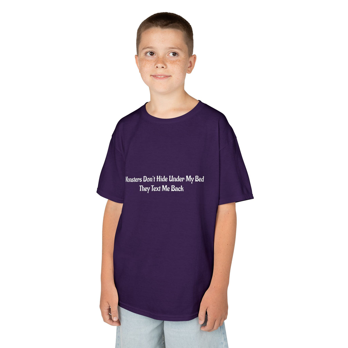 Funny Kids Monster Tee, Kids Heavy Cotton Shirt, Halloween T-Shirt