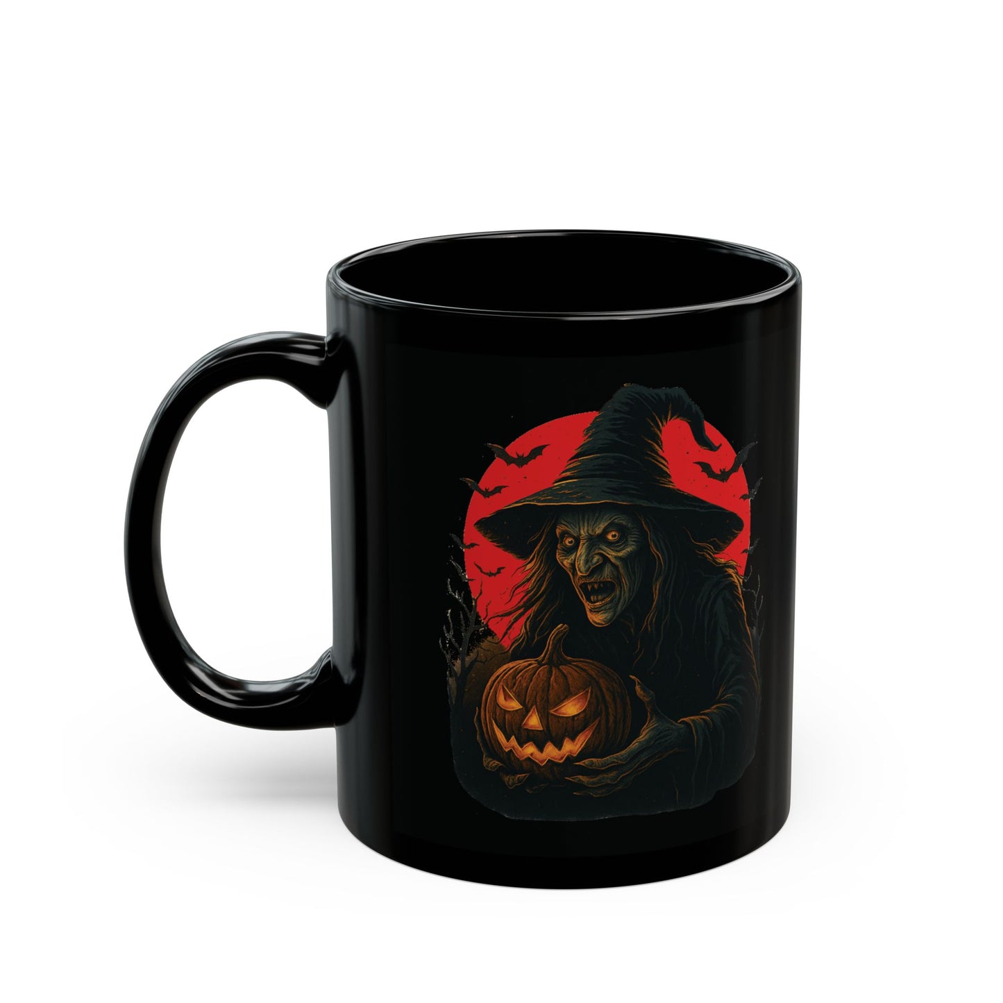 Halloween Witch Mug, Spooky Coffee Cup, Black Witch Mug 11oz/15oz, Witchcraft Gift, Fall Beverage Mug, Halloween Decor
