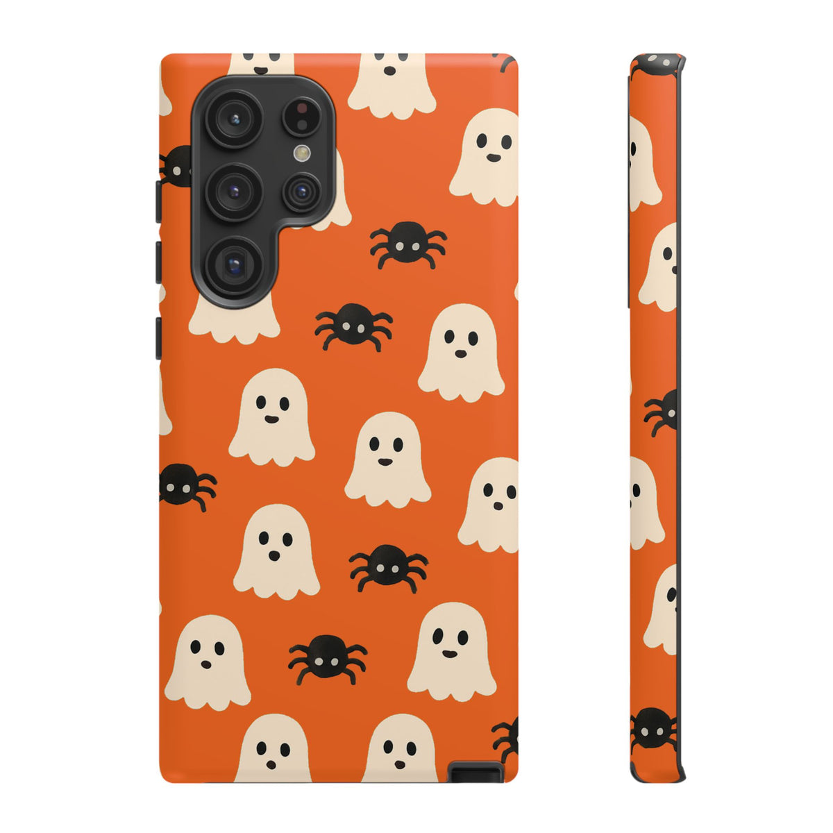 Cute Halloween Phone Case with Ghosts and Spiders, Spooky Gift, Fall Accessory, Unique Halloween Decor, Mobile Protection