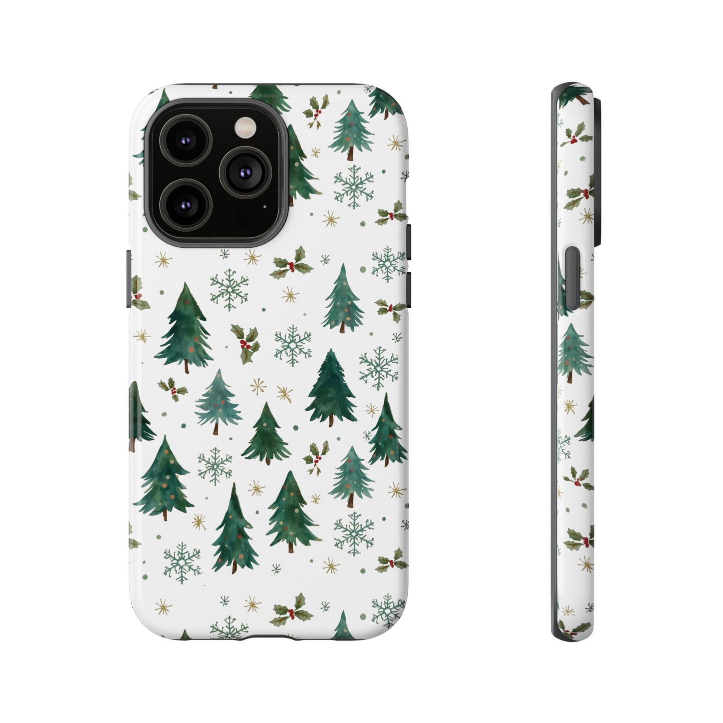 Winter Forest Phone Case, Christmas-Themed Dual Layer Phone Case for Iphone 17, 16, 15 & Samsung
