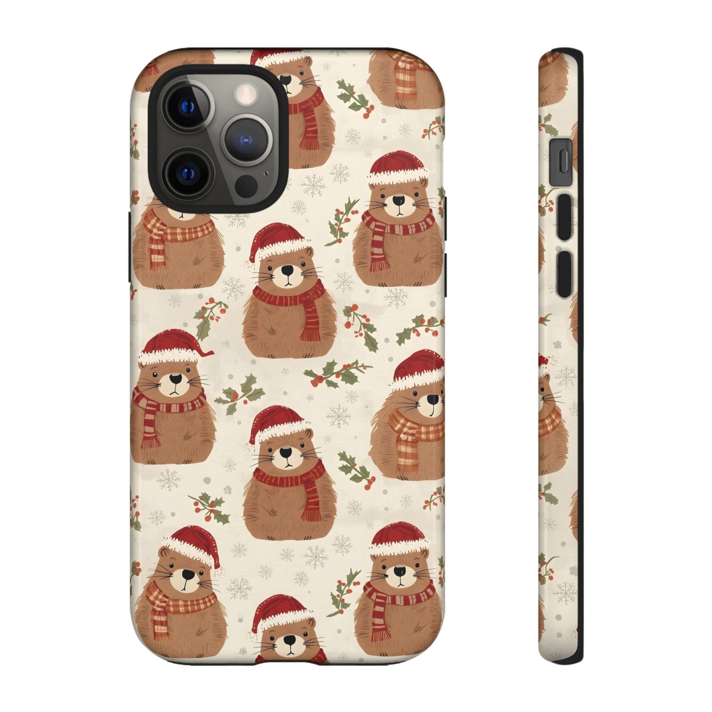 Christmas Phone Case, Cute Capybara Phone Case for Iphone 17, 16, 15, 14, 13, 12, 11 & Samsung