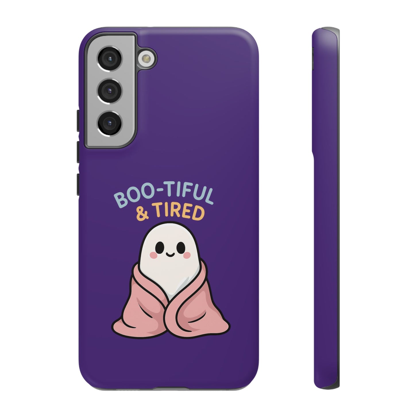 Boo-Tiful & Tired Phone Case, Halloween-Themed Design
