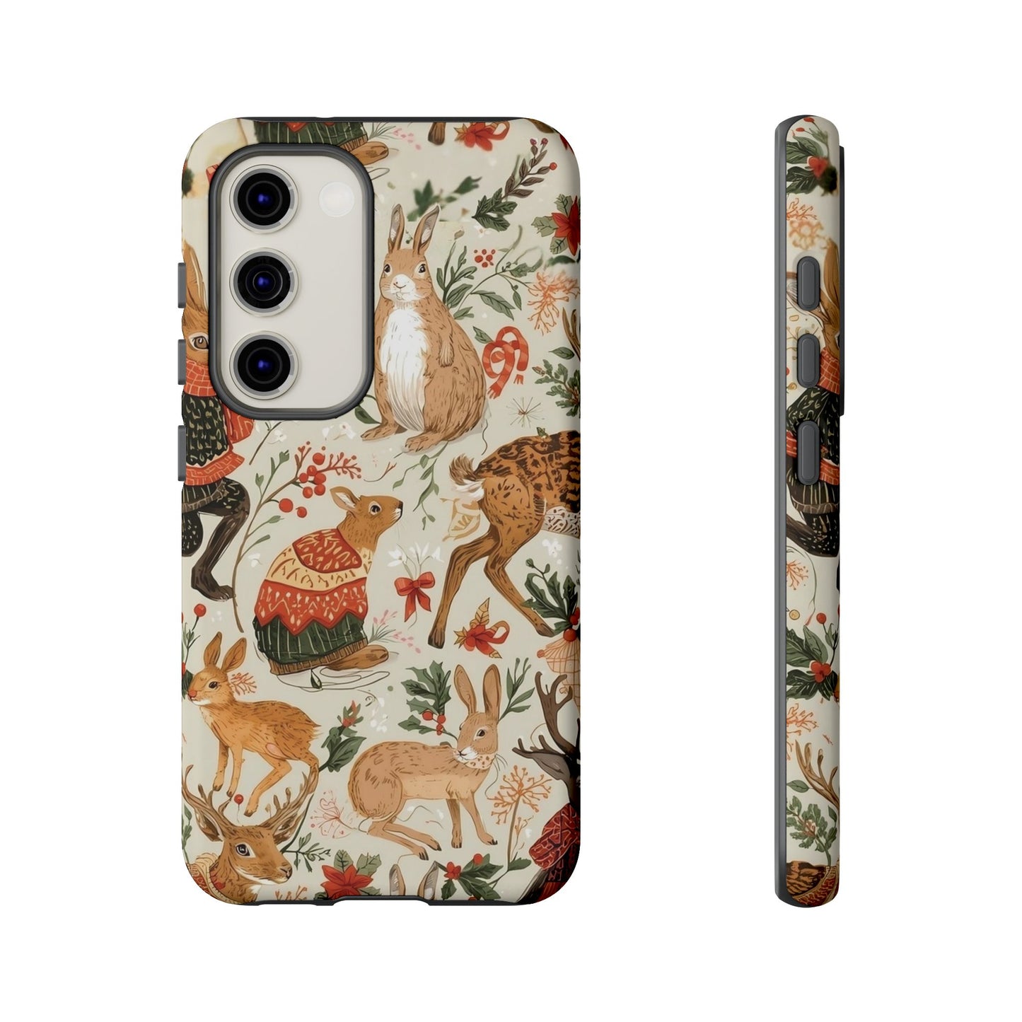 Christmas Phone Case, Animals in Christmas Spirit - Tough and Stylish for Nature Lovers