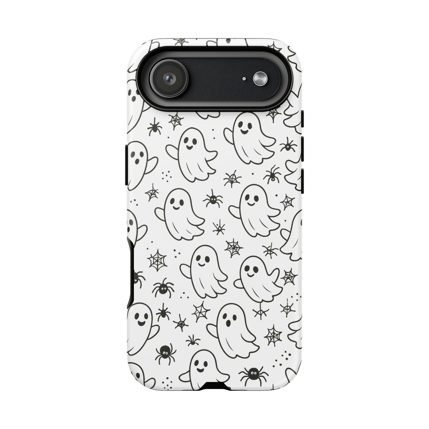 Ghostly Phone Case, Cute Halloween Phone Cover, Tough Phone Case, Spooky Phone Accessory, Ghost Pattern Design