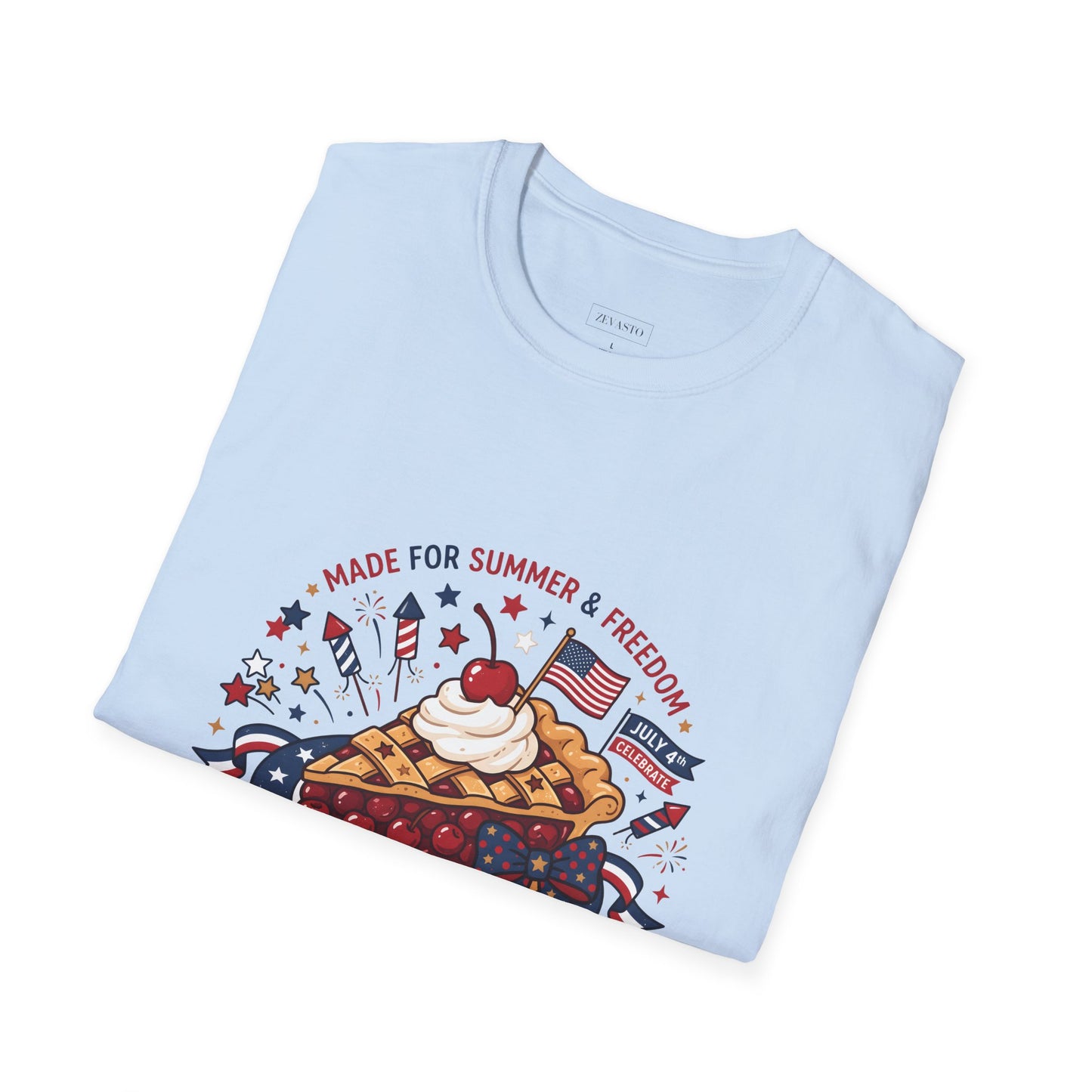 Sweet Land of Liberty Pie T-Shirt — Patriotic 4th of July Dessert Graphic Tee
