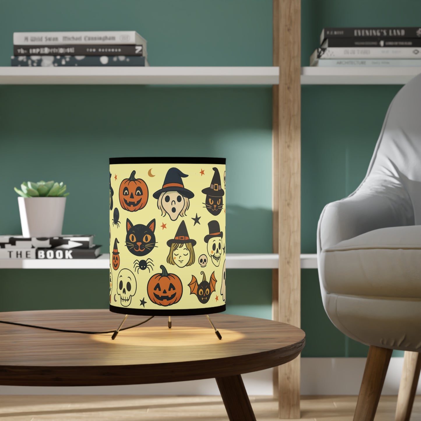 Halloween Tripod Lamp, Spooky Home Decor, Festive Lighting for Parties