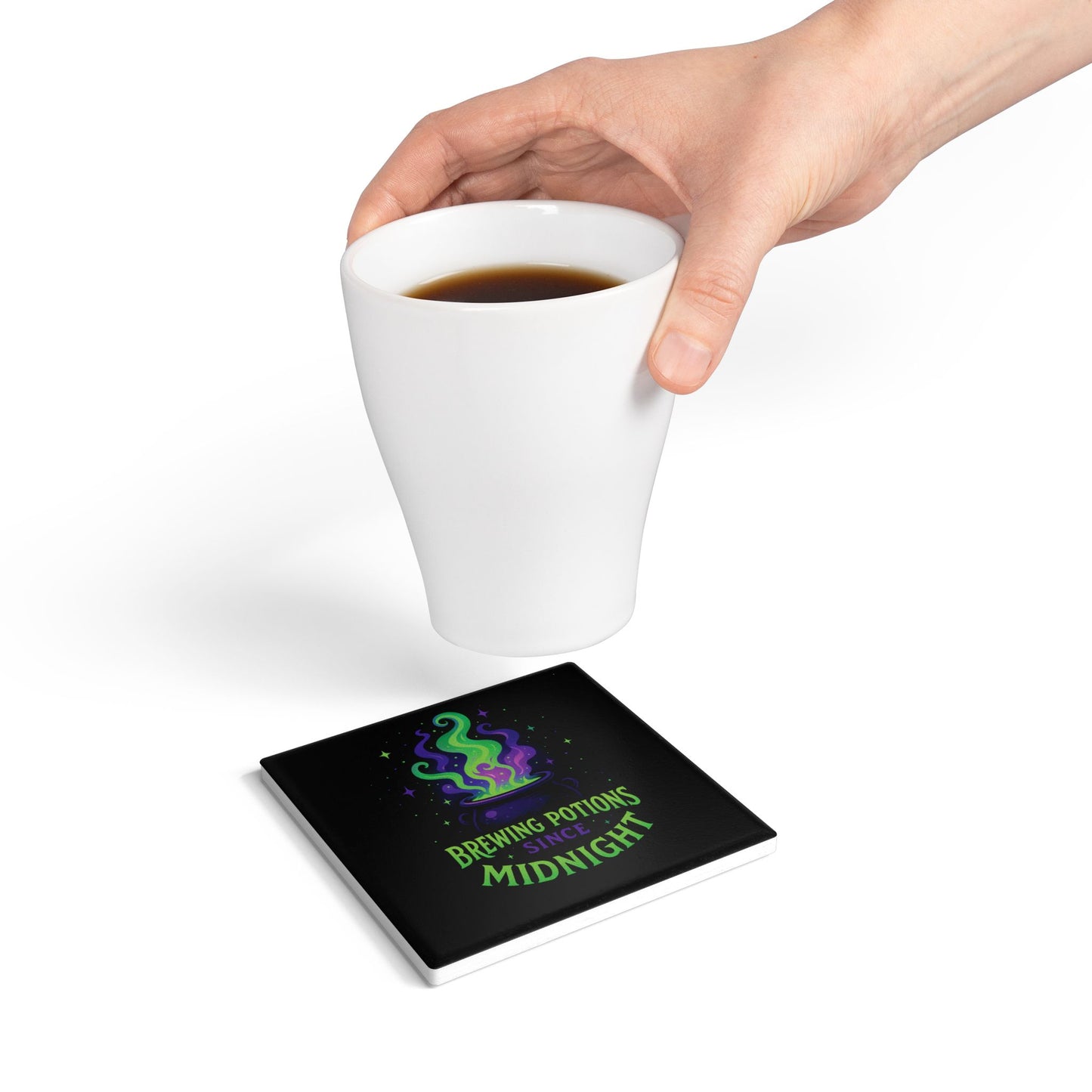 Brewing Potions Since Midnight, Ceramic Coaster