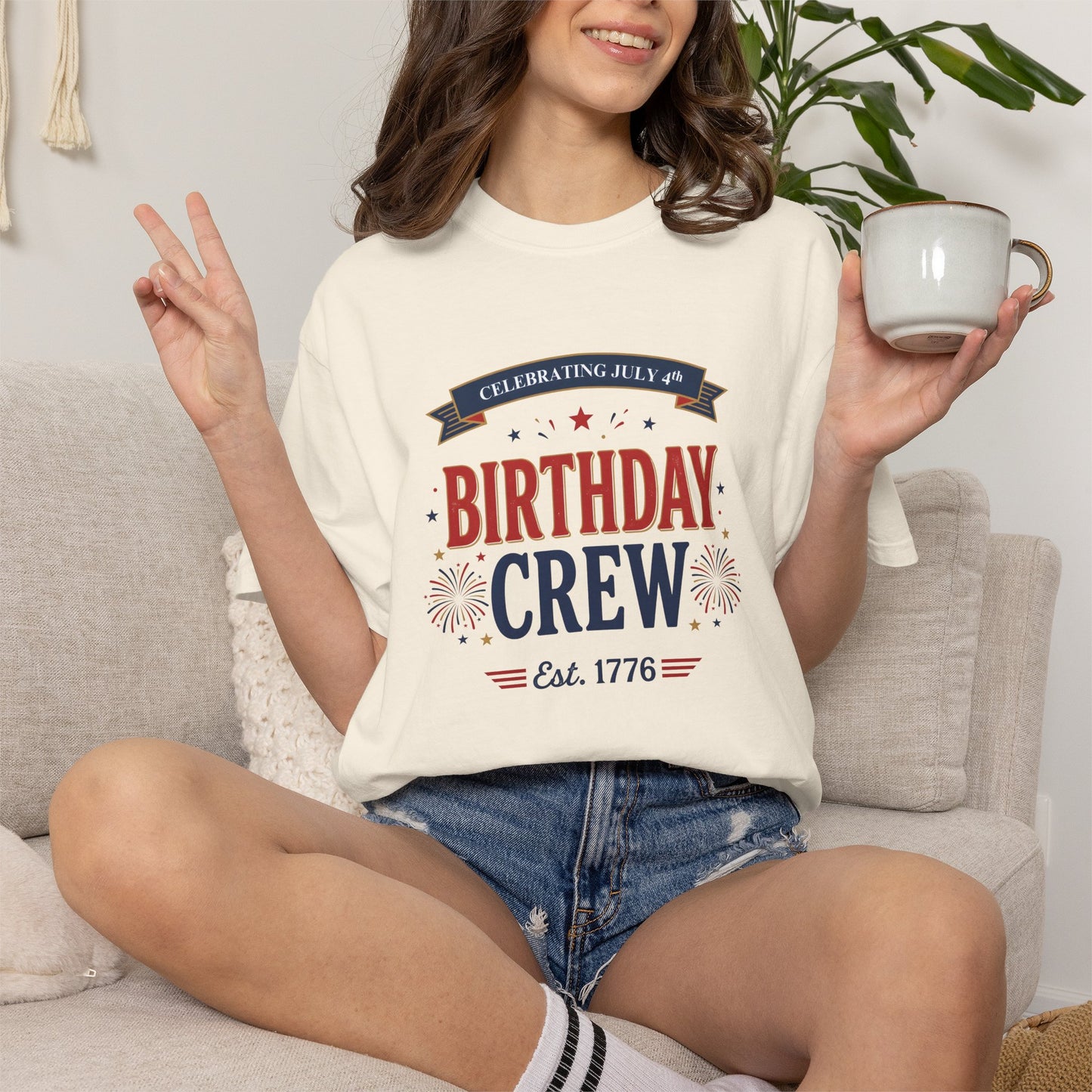 Birthday Crew T-Shirt — Patriotic Celebration Tee, 4th of July Shirt, Independence Day Gift