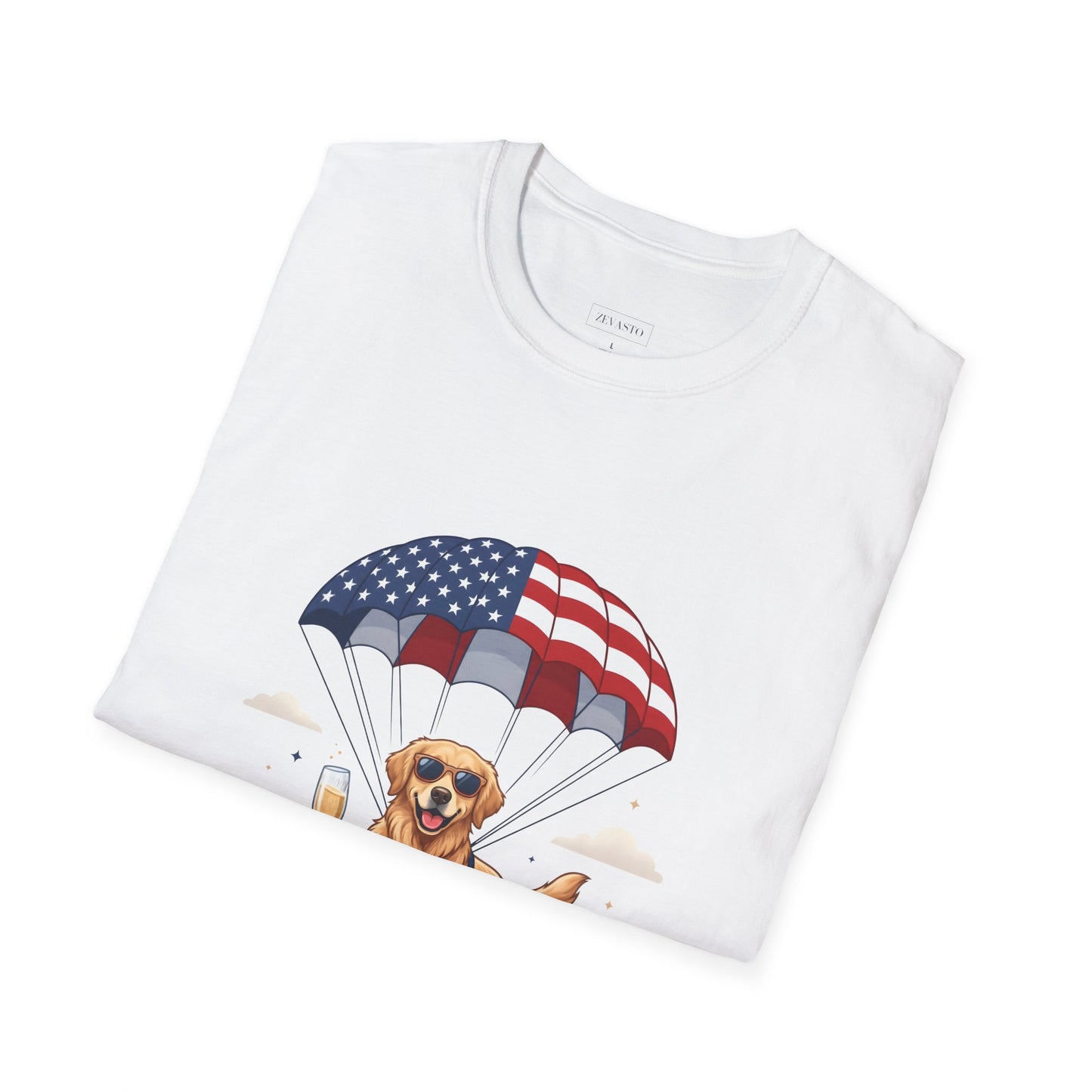 Patriotic Golden Retriever T-Shirt — "Celebrating 250 Years"