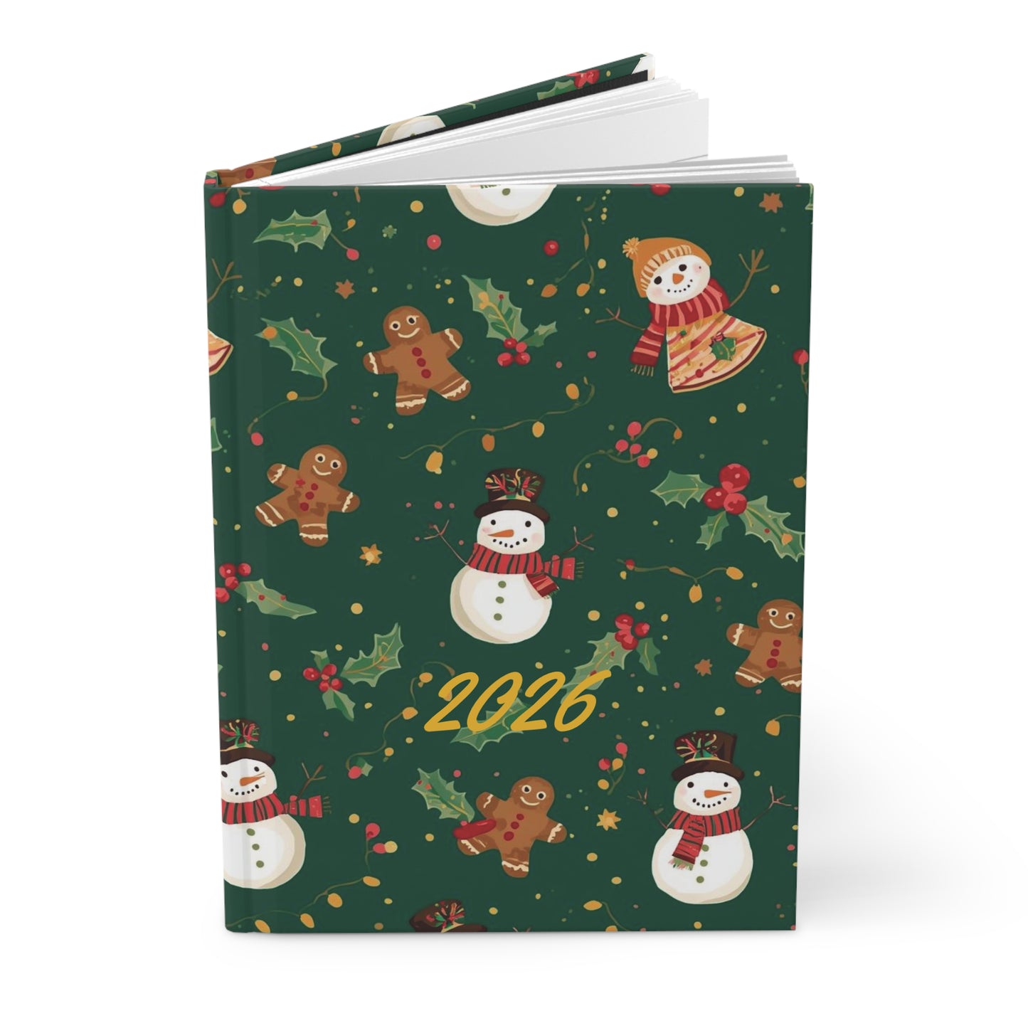 Christmas Themed Hardcover Journal - Christmas Stationery Gift