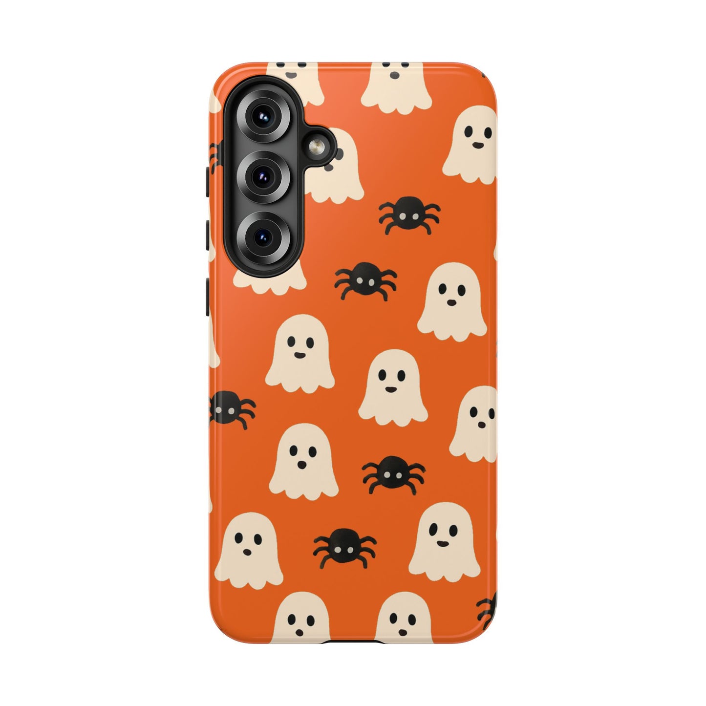 Cute Halloween Phone Case with Ghosts and Spiders, Spooky Gift, Fall Accessory, Unique Halloween Decor, Mobile Protection