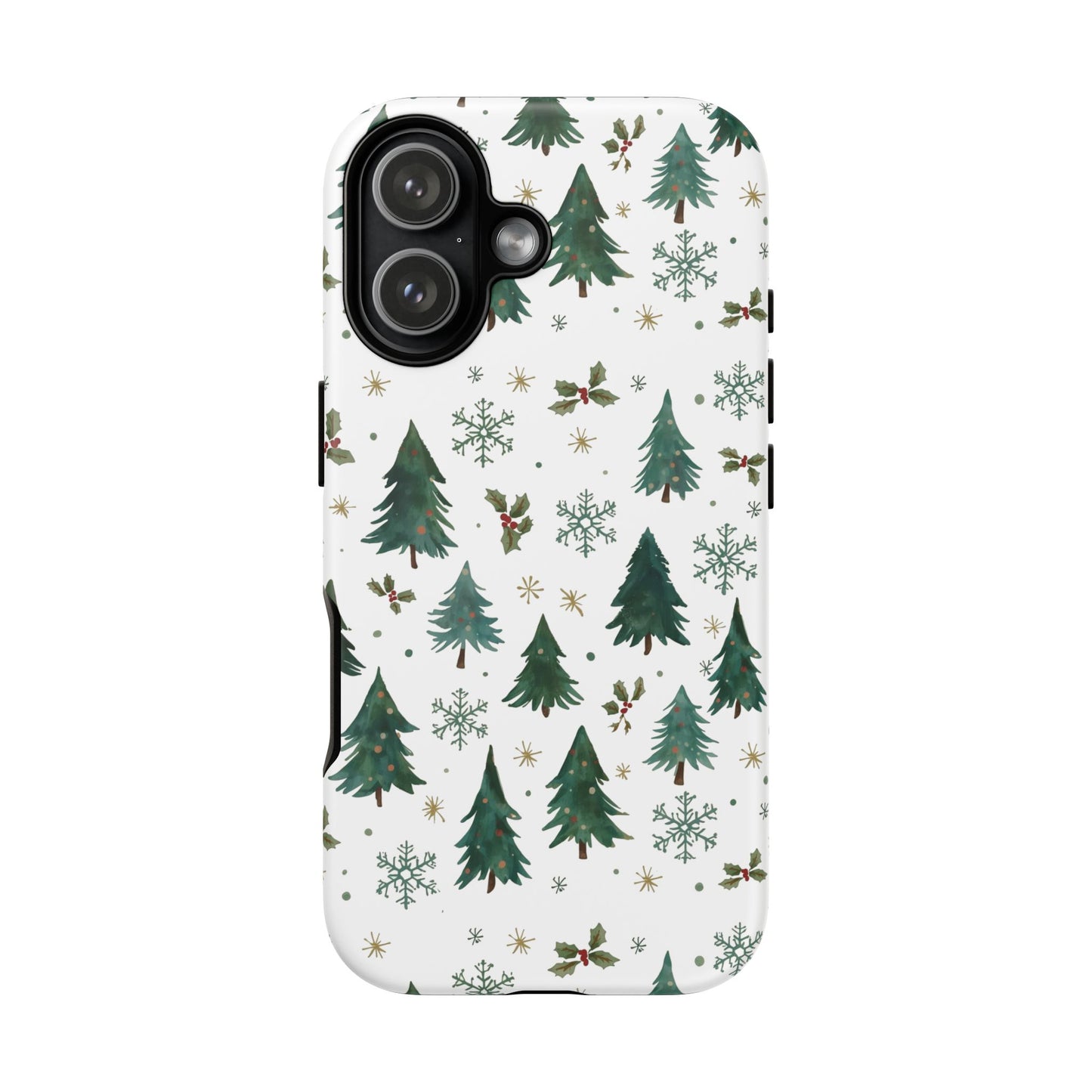 Winter Forest Phone Case, Christmas-Themed Dual Layer Phone Case for Iphone 17, 16, 15 & Samsung