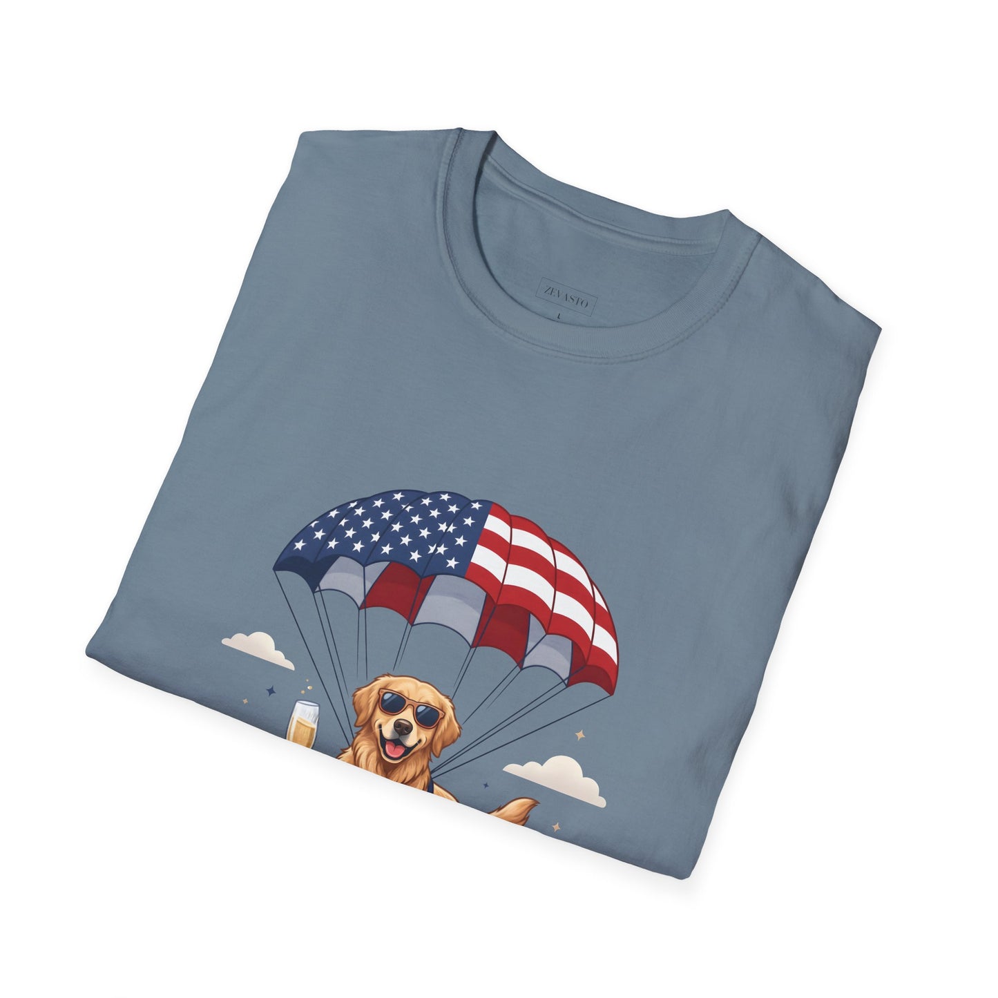 Patriotic Golden Retriever T-Shirt — "Celebrating 250 Years"