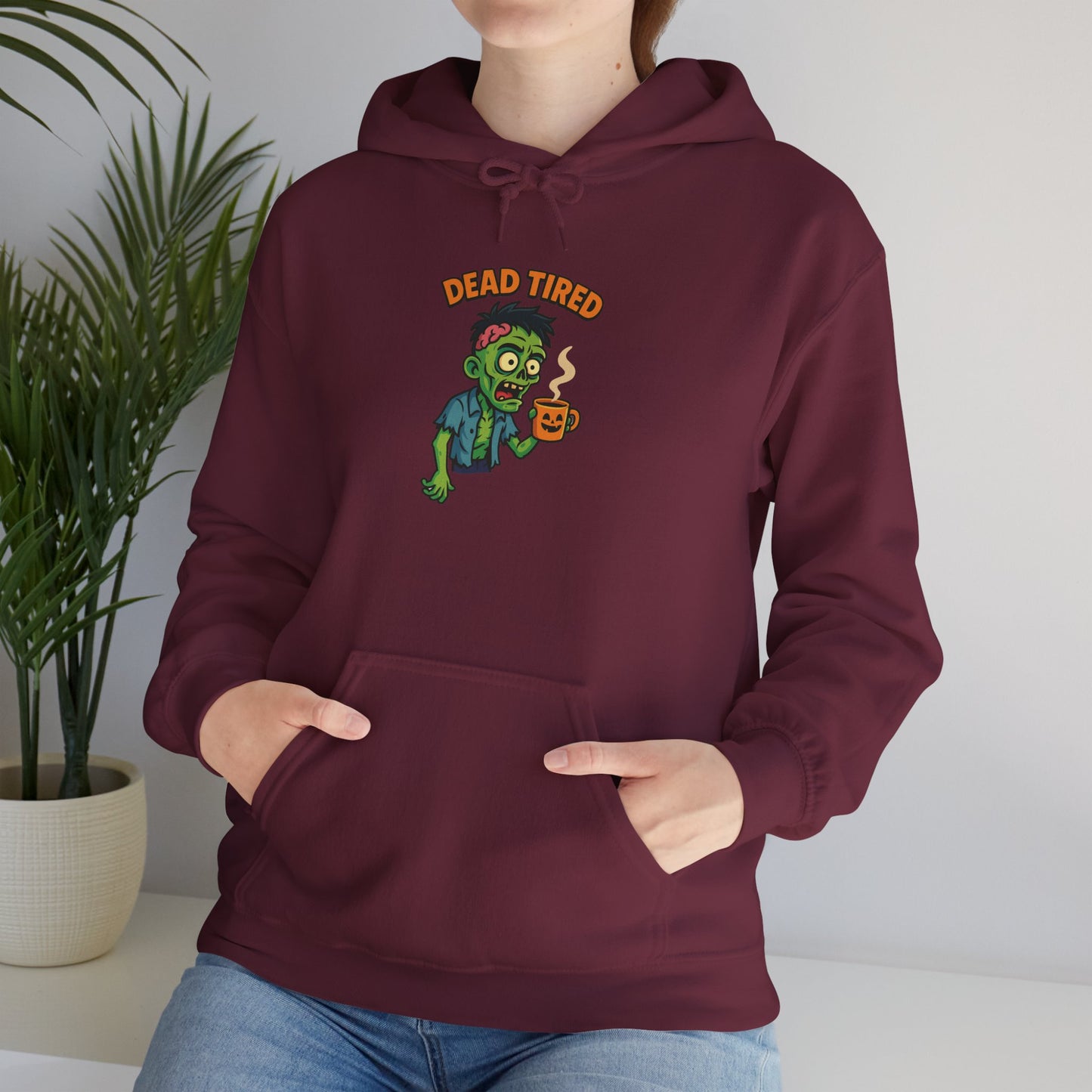 Zombie Themed Unisex Hoodie, Cozy Halloween Sweatshirt, Spooky Season Apparel