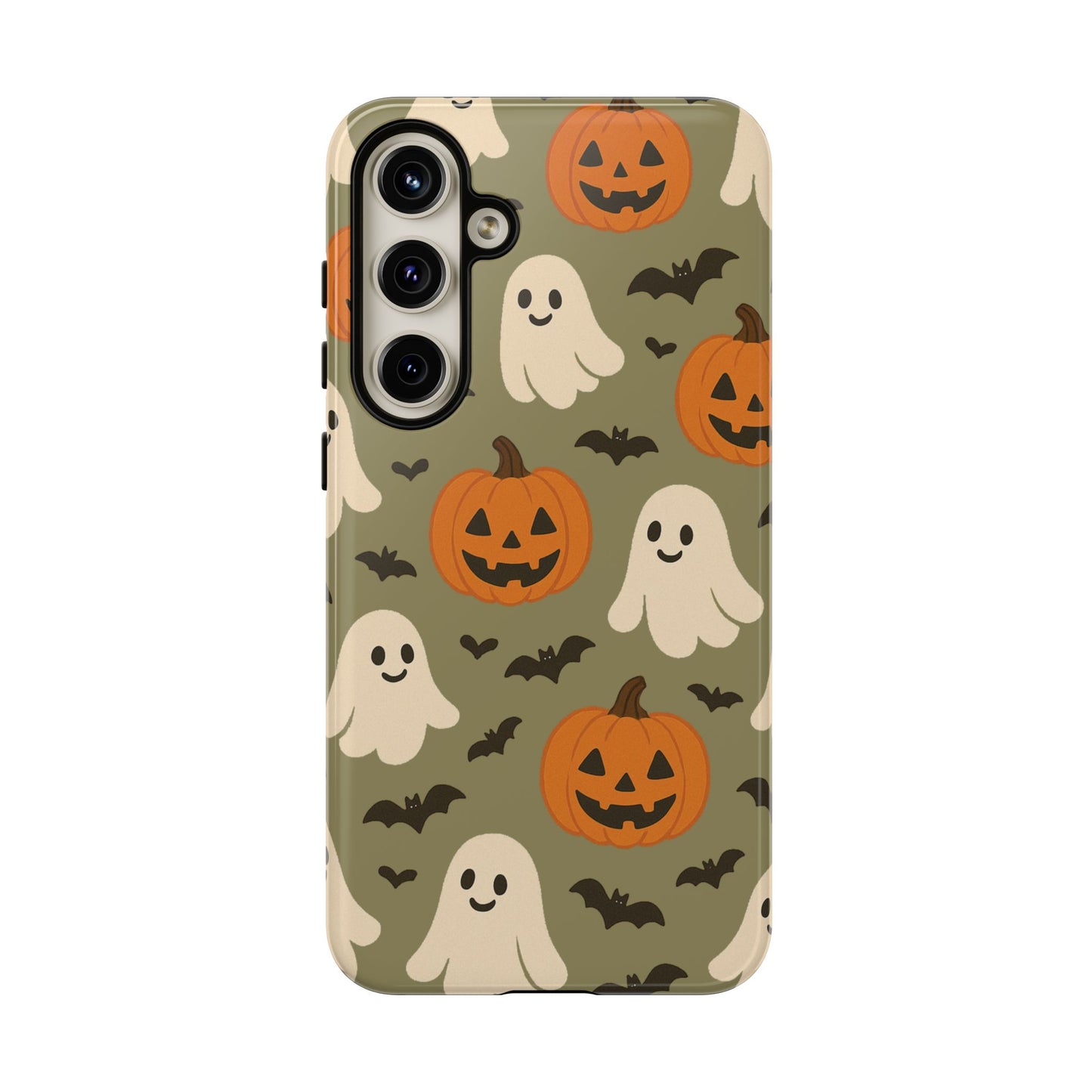 Halloween Phone Case with Ghosts and Pumpkins, Cute Fall Phone Cover, Spooky Season Accessory, Halloween Gift